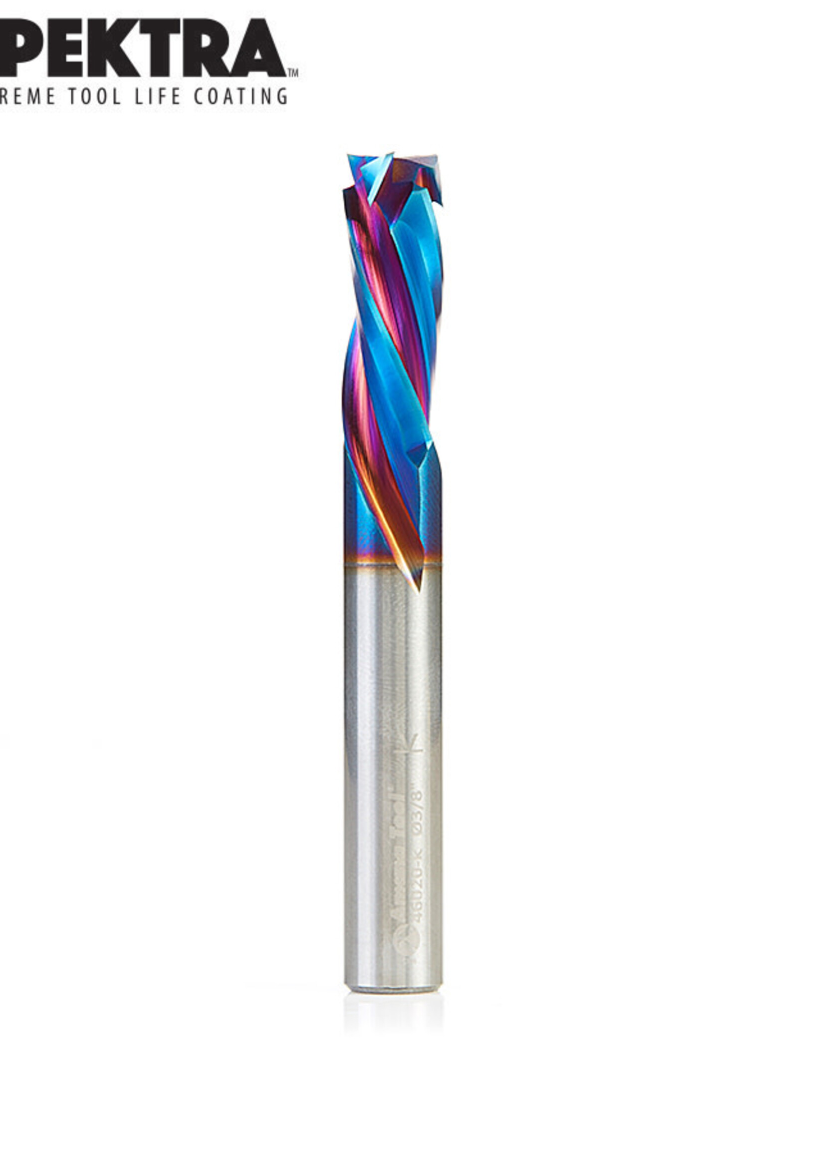 Amana Amana CNC Solid Carbide Spektra™ Extreme Tool Life Coated Mortise Compression Spiral 3/8" Dia x 1" x 3/8" Shank