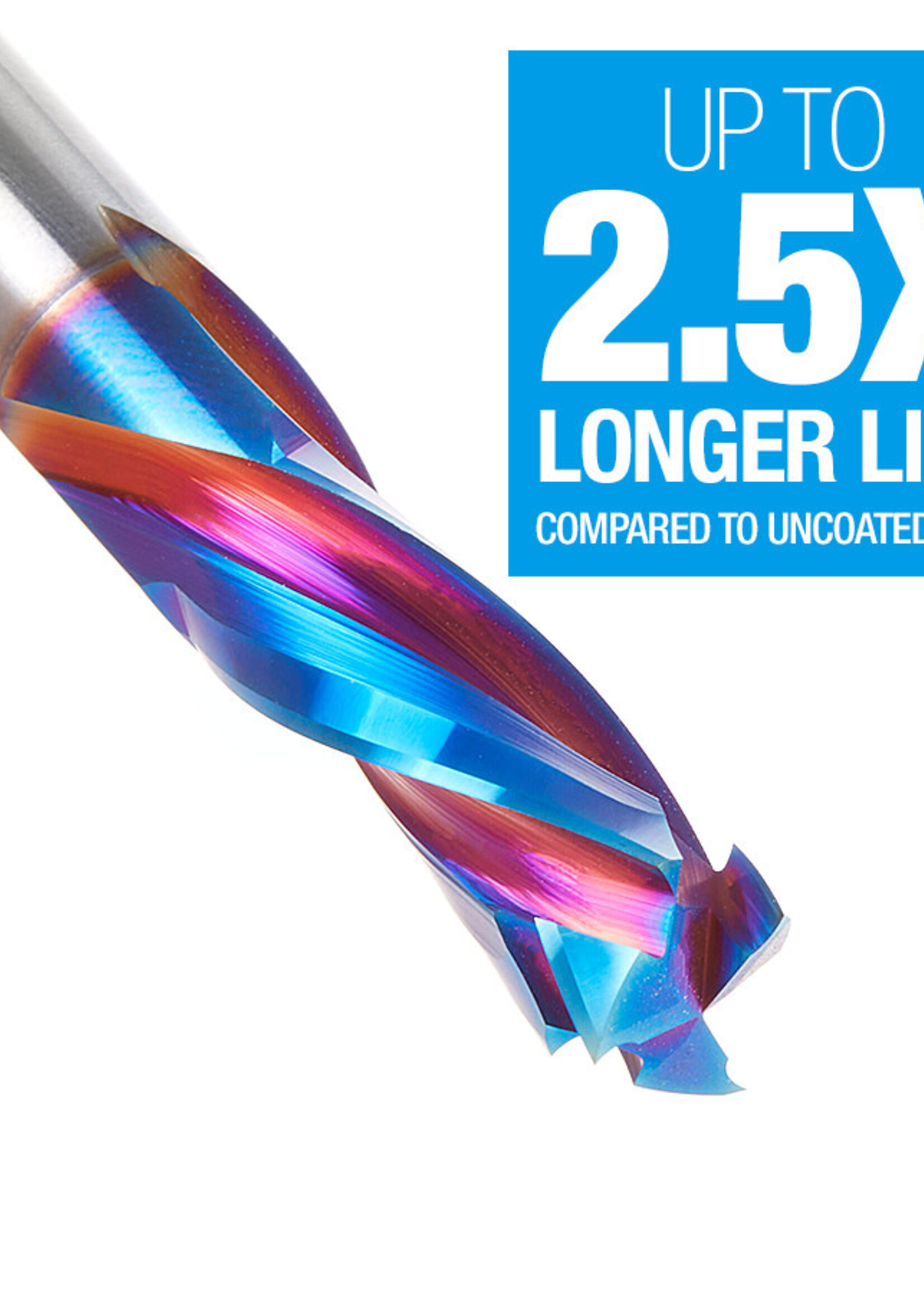 Amana Amana CNC Solid Carbide Spektra™ Extreme Tool Life Coated Mortise Compression Spiral 3/8" Dia x 1" x 3/8" Shank