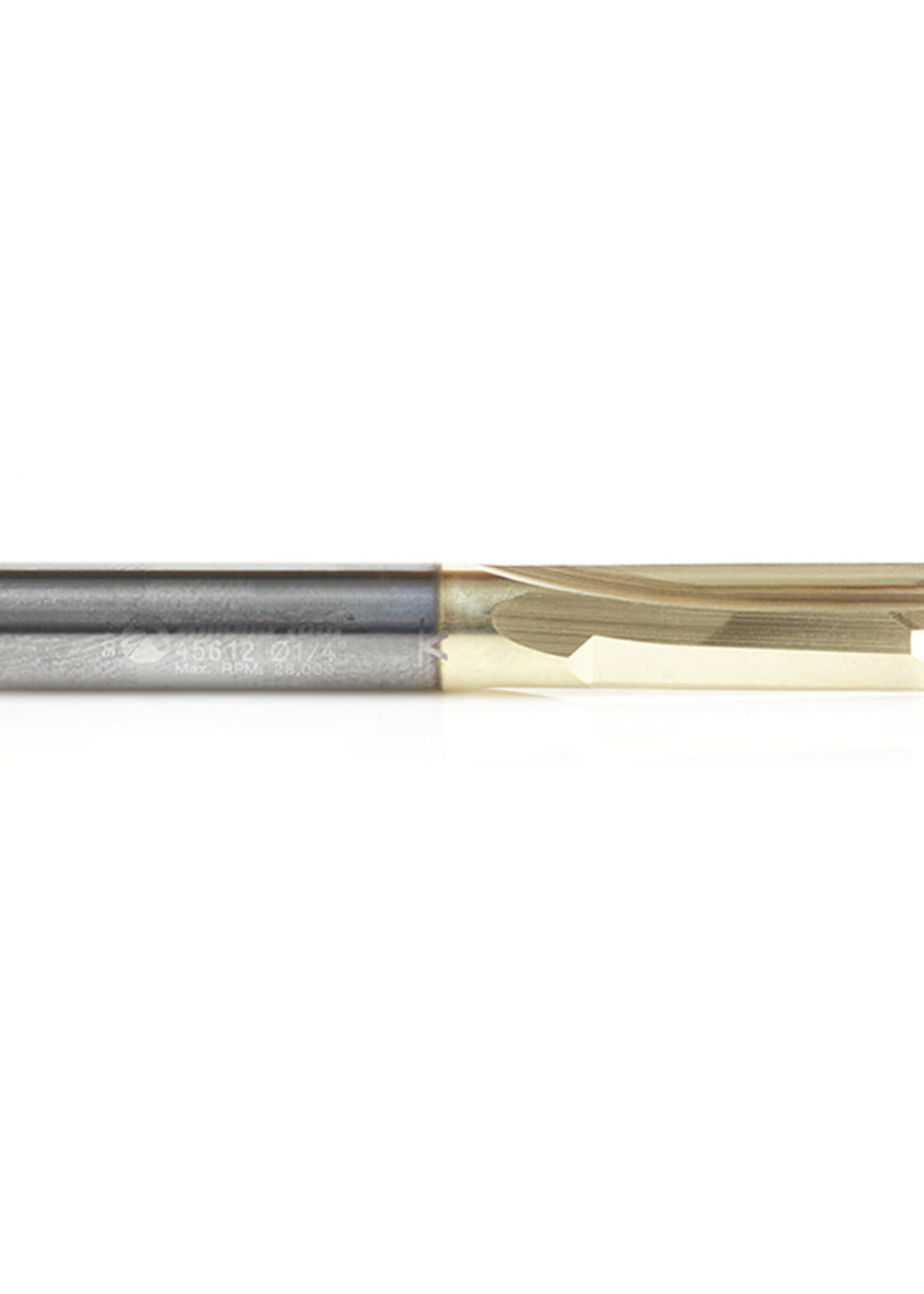 Amana Amana "Zero-Point" 90 Degree V-Groove and Engraving 1/4" Dia x 1/8" x 1/4" Shank ZrN Coated Router Bit