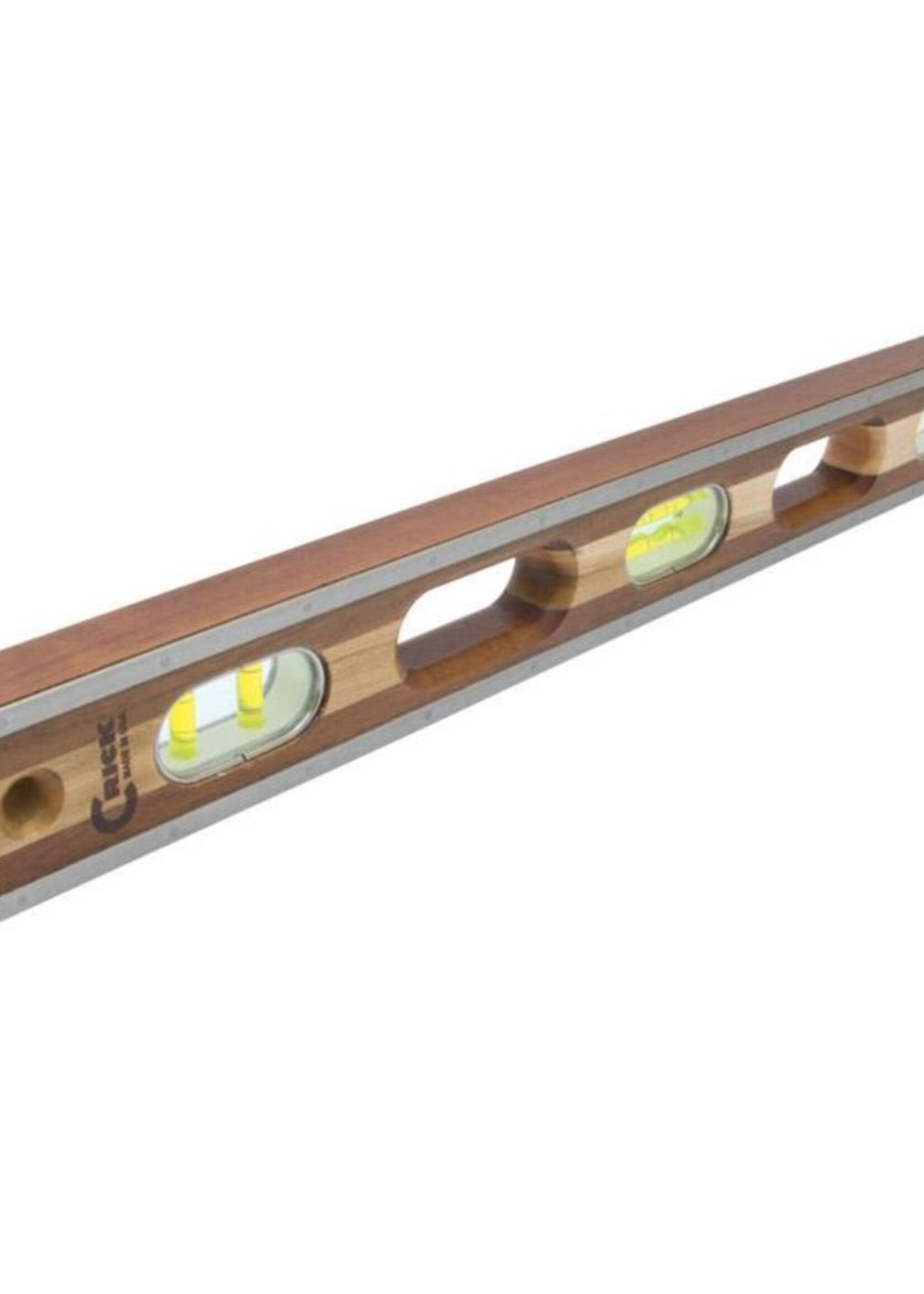Crick Marshalltown 36" Crick 3 Piece Wood Level - Green Vials with Rubber Cushions