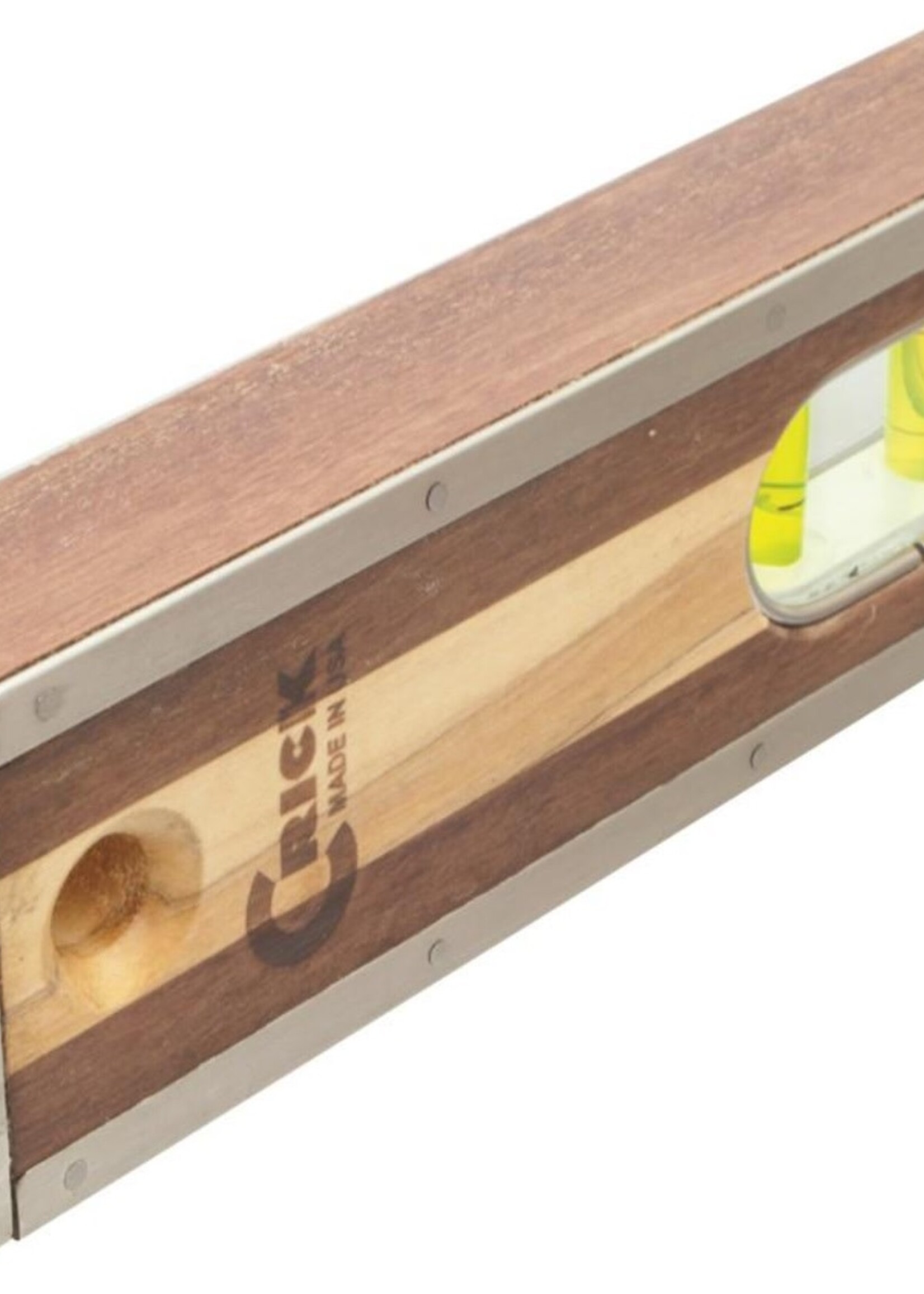 Crick Marshalltown 36" Crick 3 Piece Wood Level - Green Vials with Rubber Cushions