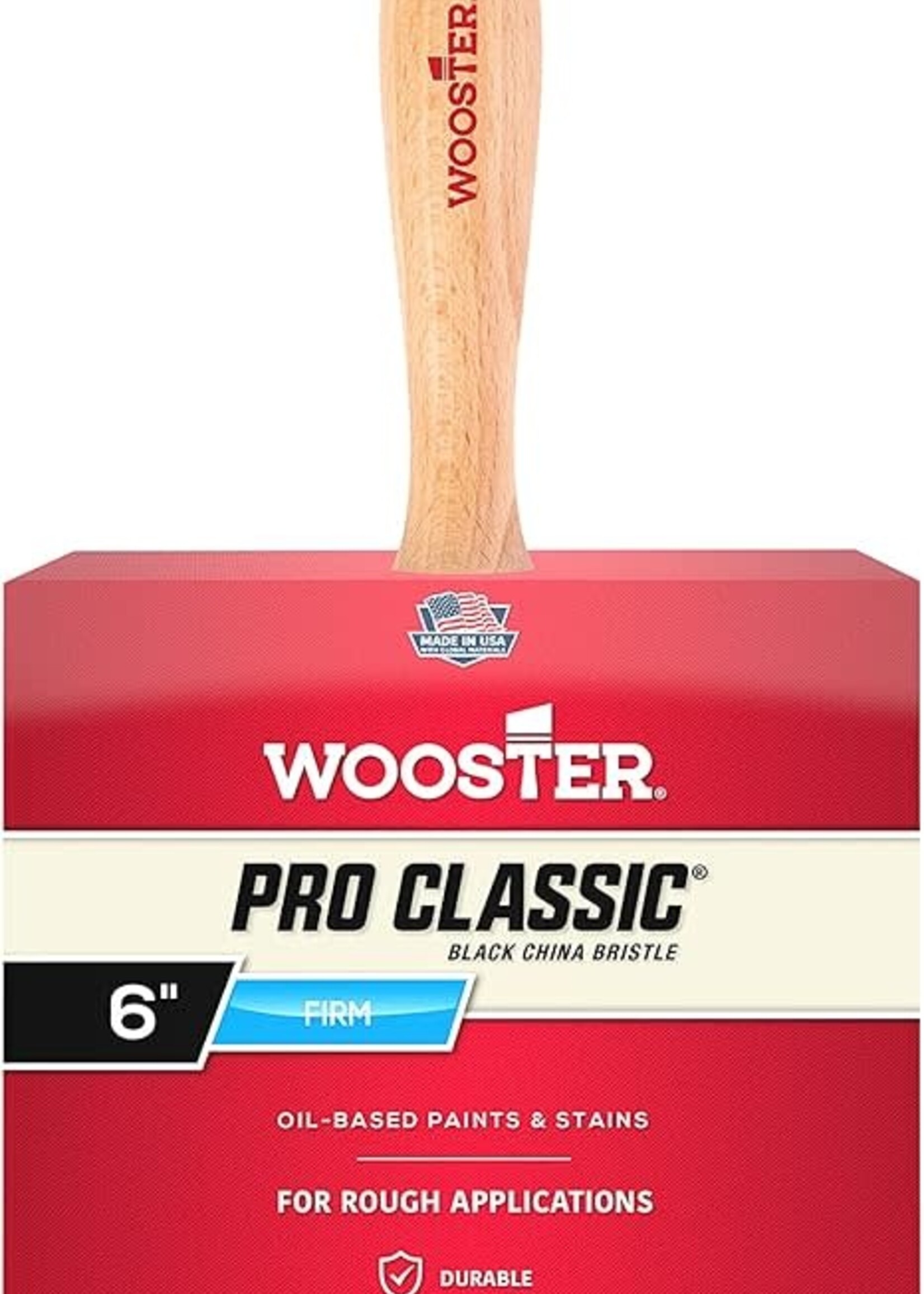 Wooster Wooster 6" Pro Classic Black Bristle Block Extra Thick Brush