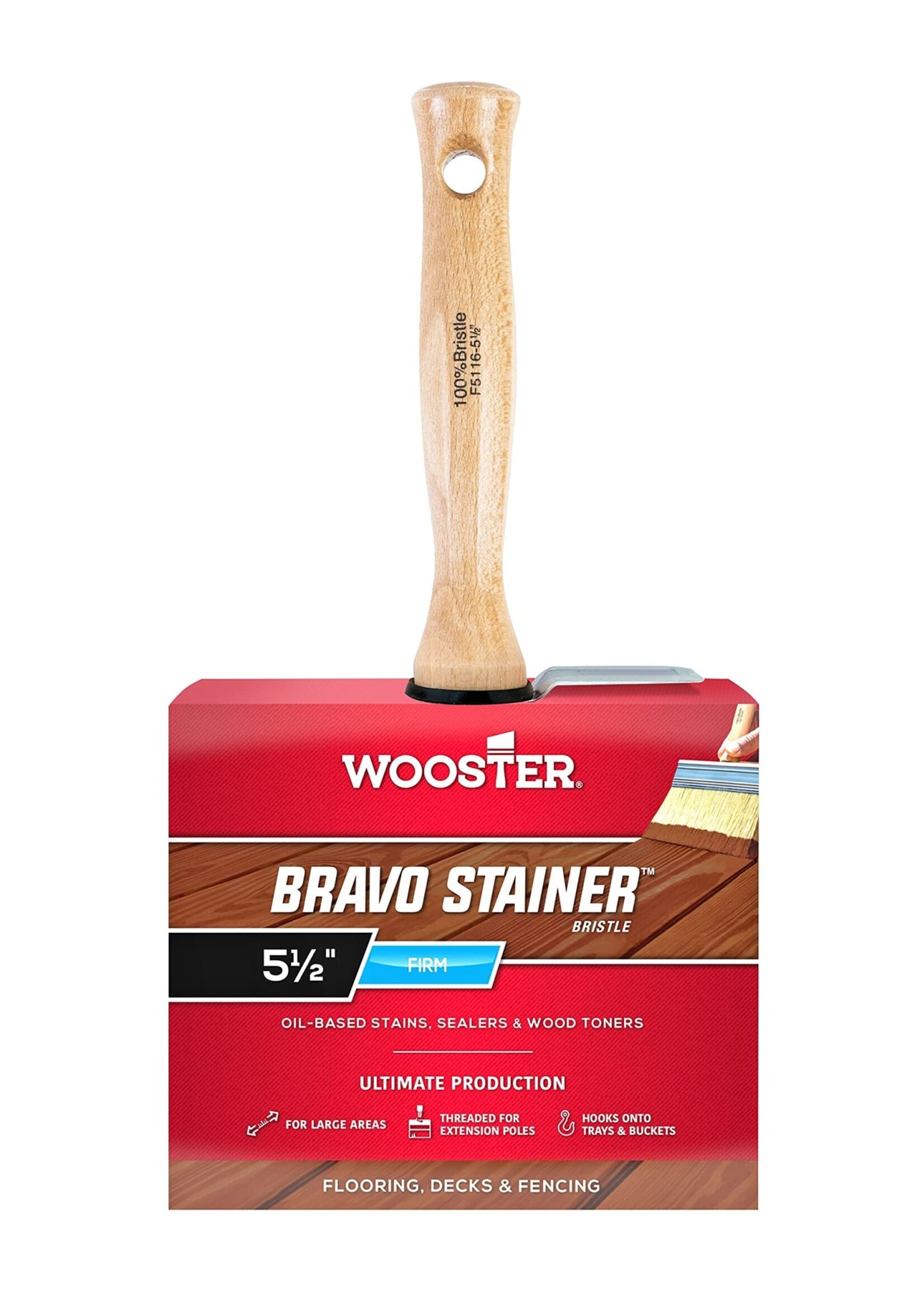 Wooster Wooster 5 1/2" Bravo Stainer Bristle Stain Brush