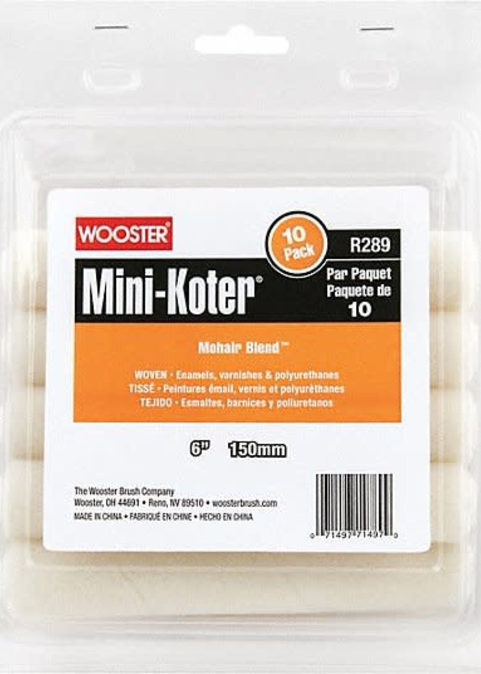 Wooster Wooster 6" Mini-Koter Mohair Blend Roller Cover - 10/Pack