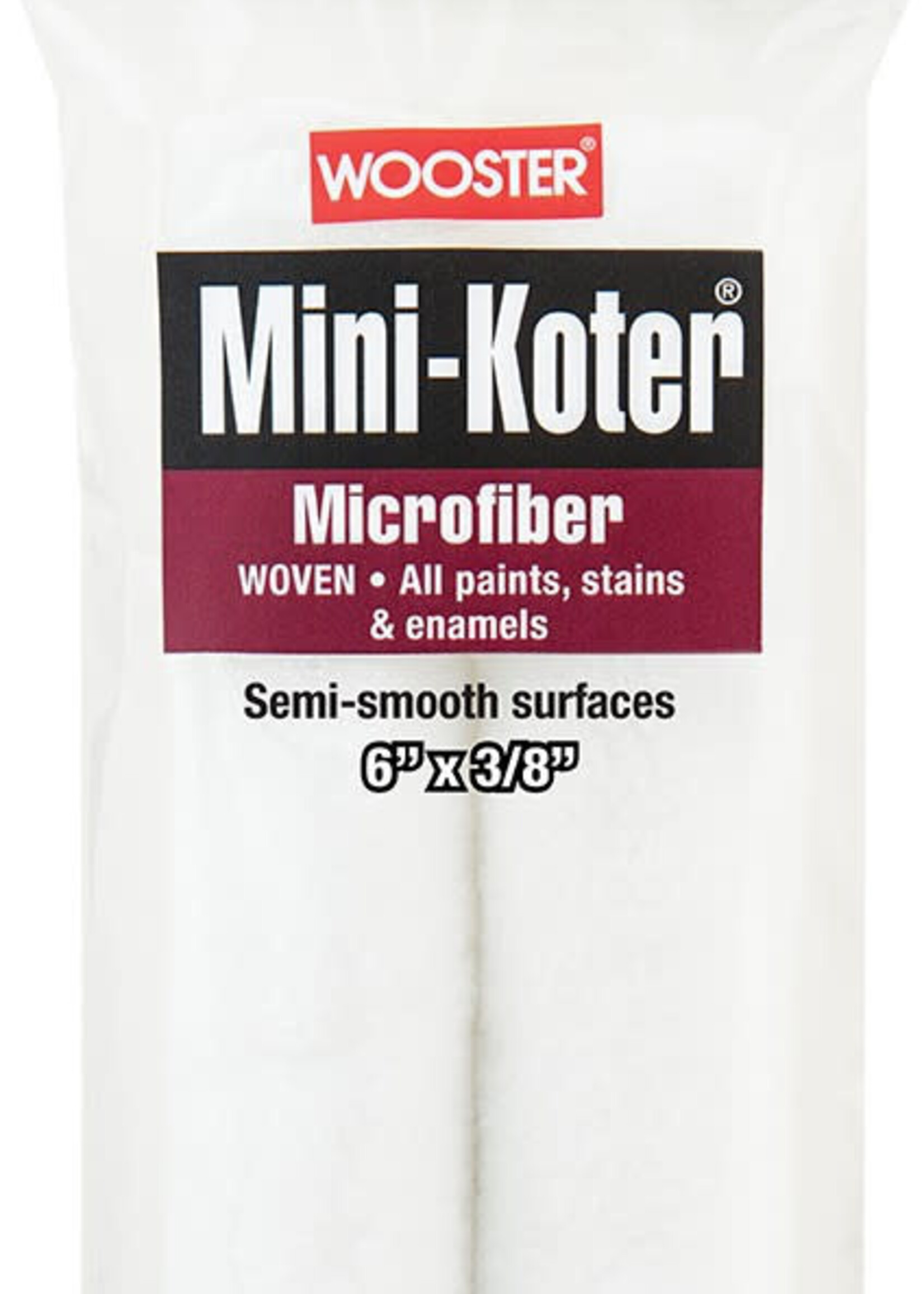 Wooster Wooster 6" Mini-Koter Microfiber Roller Cover 3/8" Nap - 2/Pack