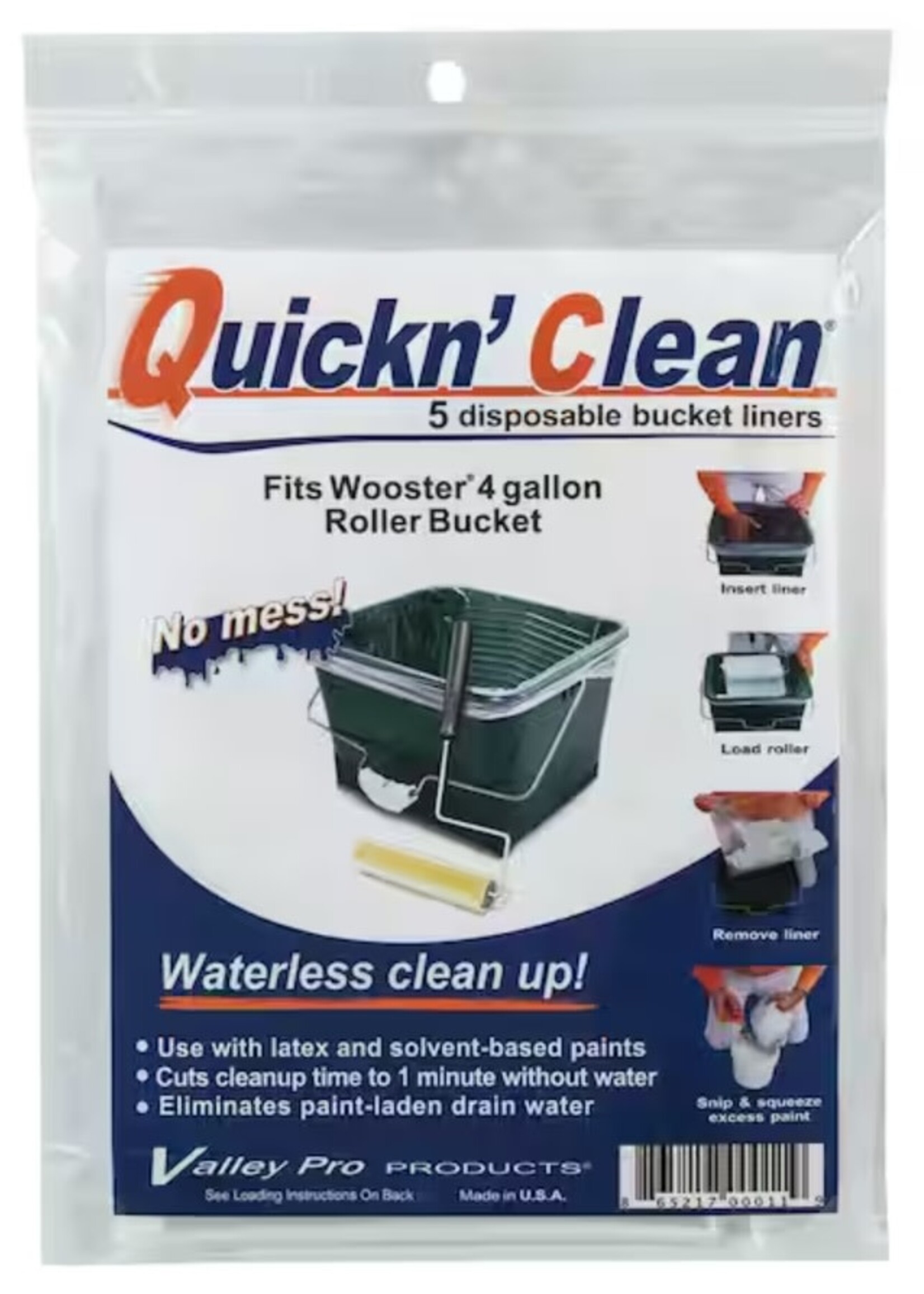 Wooster Wooster Quickn' Clean 4 Gal Bucket Liner - 5/Pack