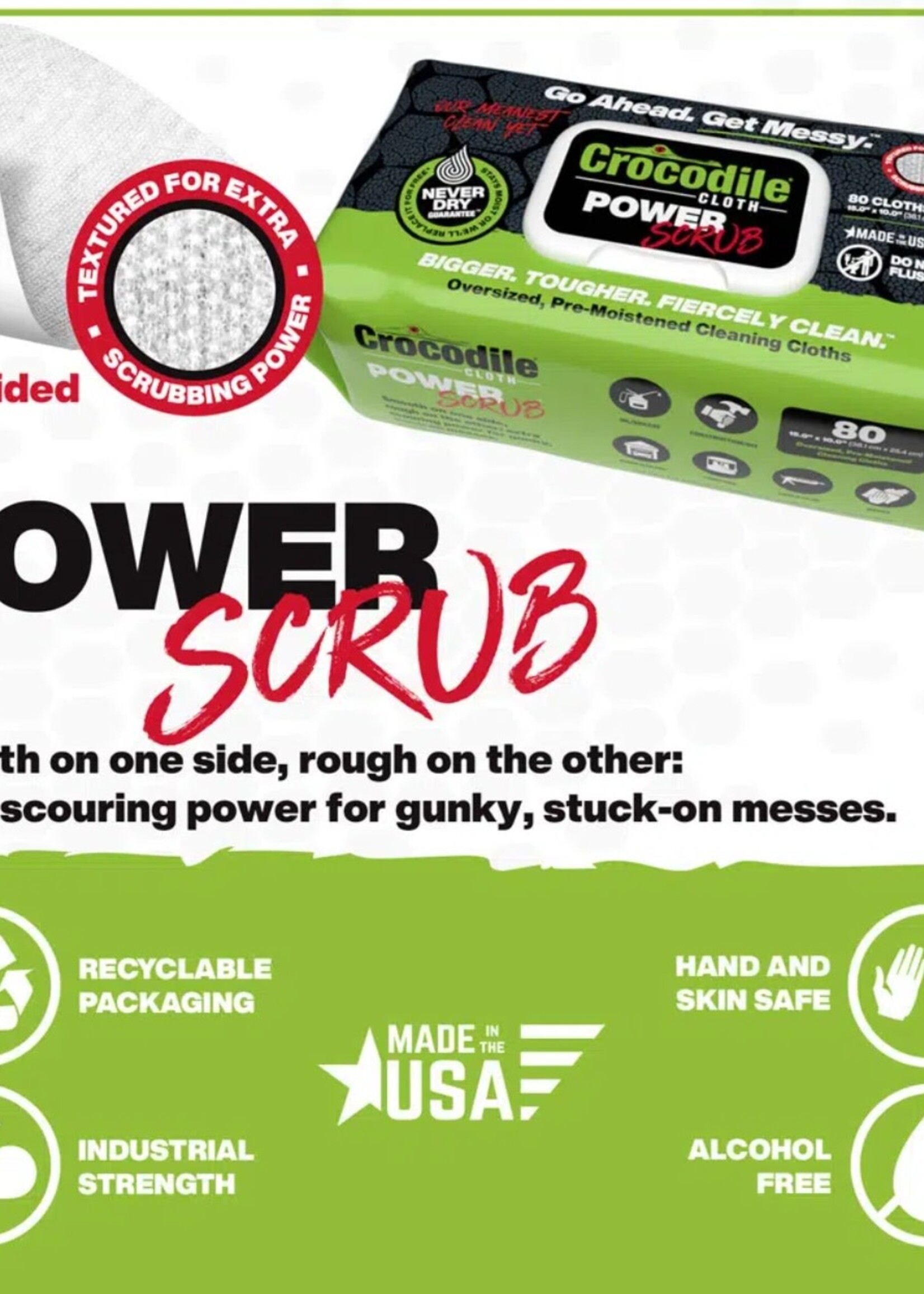 Crocodile Cloth Crocodile Cloth Power Scrub - 40 Count