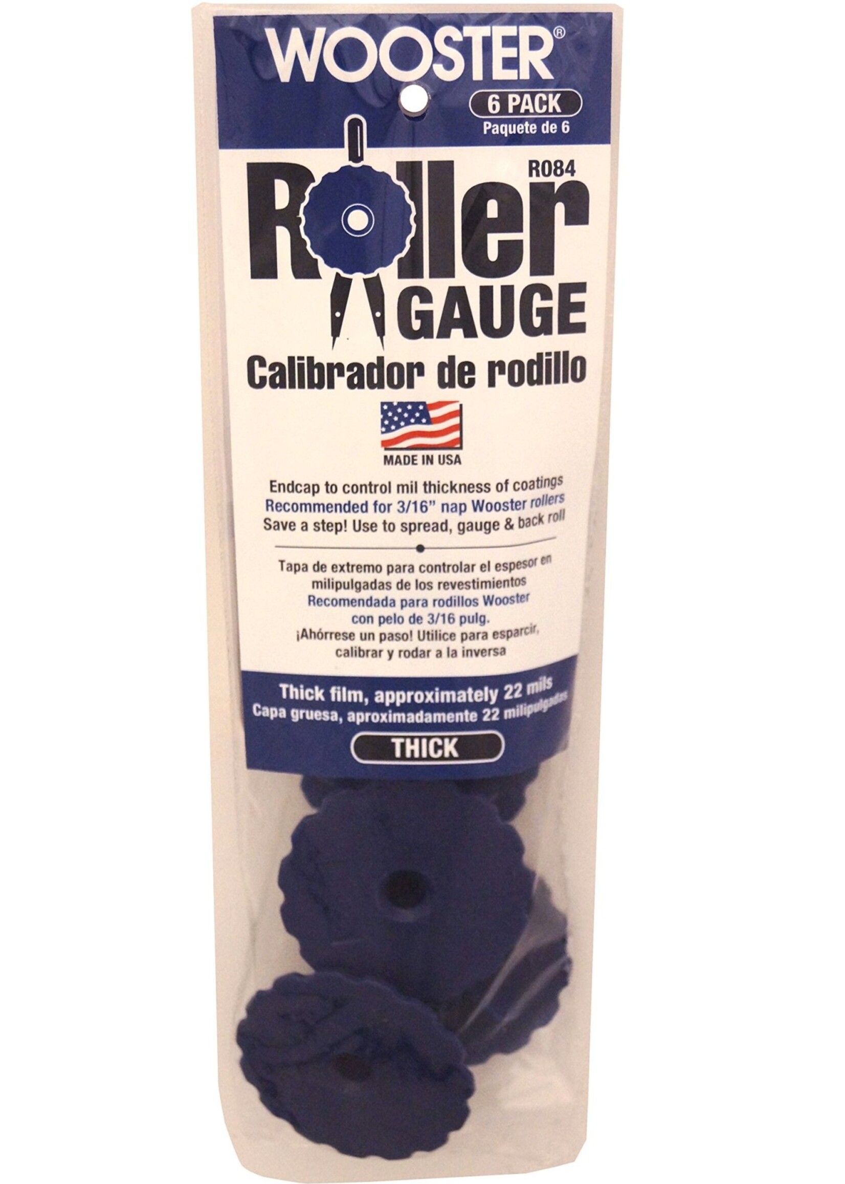 Wooster Wooster Roller Gauge Blue Thick Film - 6/Pack
