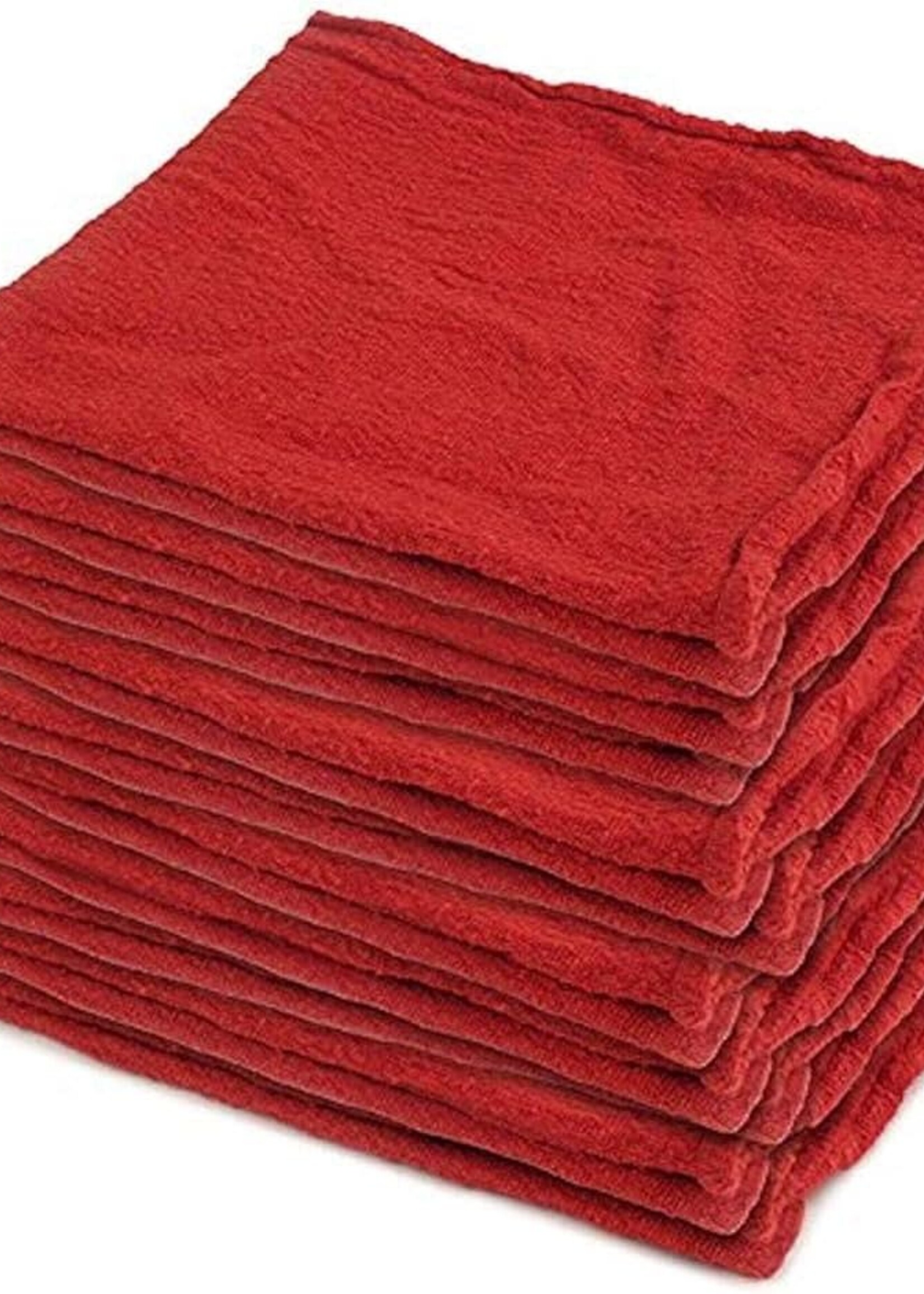 Buffalo Industries Buffalo Industries Shop Towels - Red - Individual Rags (Each)