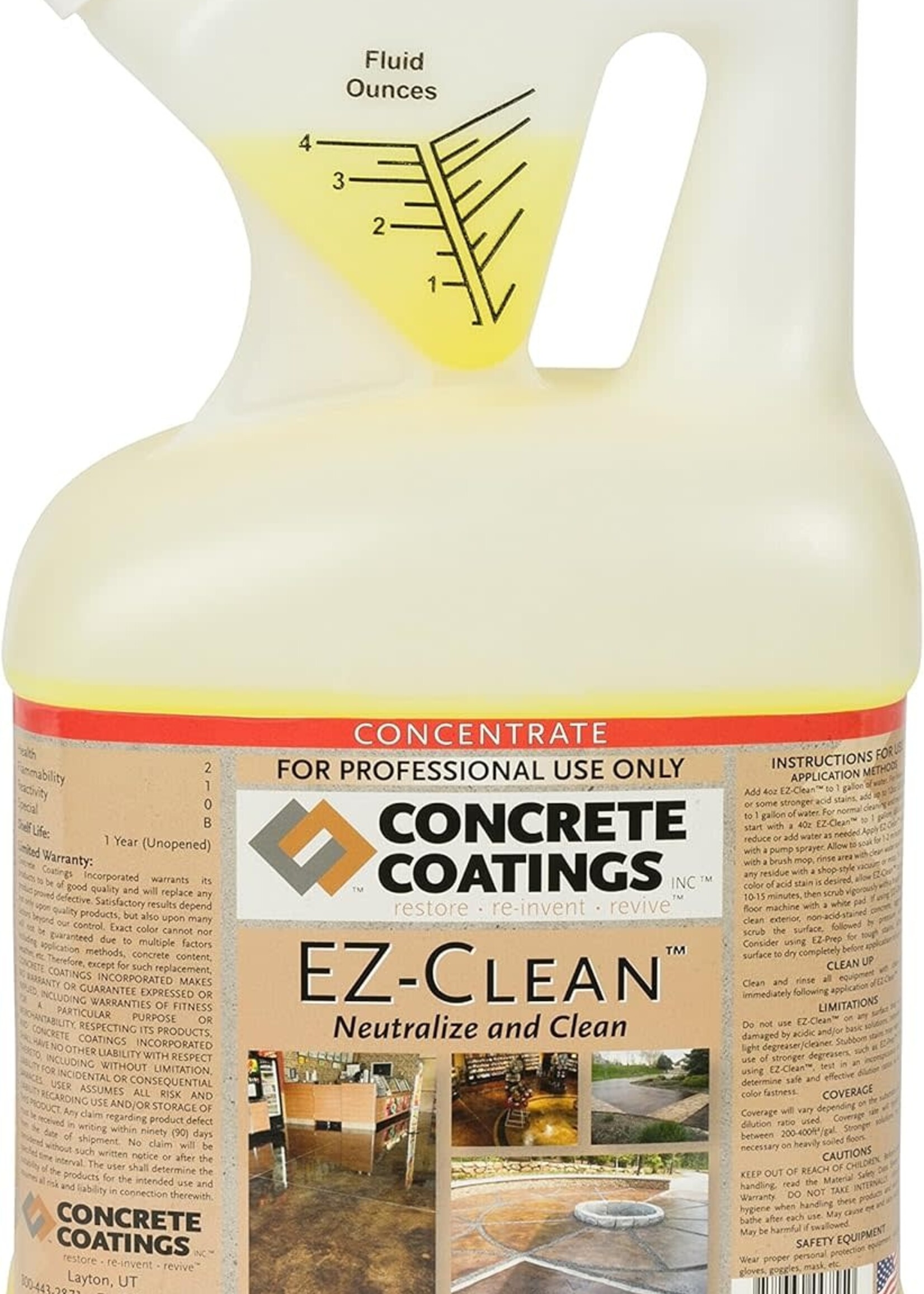 Surecrete Surecrete EZ-Clean - Concrete Acid Stain Neutralizer - 1 Gallon Concentrate