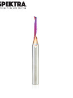 Amana Amana  Spektra™ Extreme Tool Life Coated Spiral 'O' Single Flute, Plastic Cutting 1/8 Dia x 3/4 x 1/4 Shank x 2-1/2 Inch Long Up-Cut Router Bit