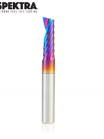 Amana Amana Spektra™ Extreme Tool Life Coated Spiral 'O' Flute, Plastic Cutting 1/4 Dia x 3/4 x 1/4 Inch Shank Up-Cut Router Bit
