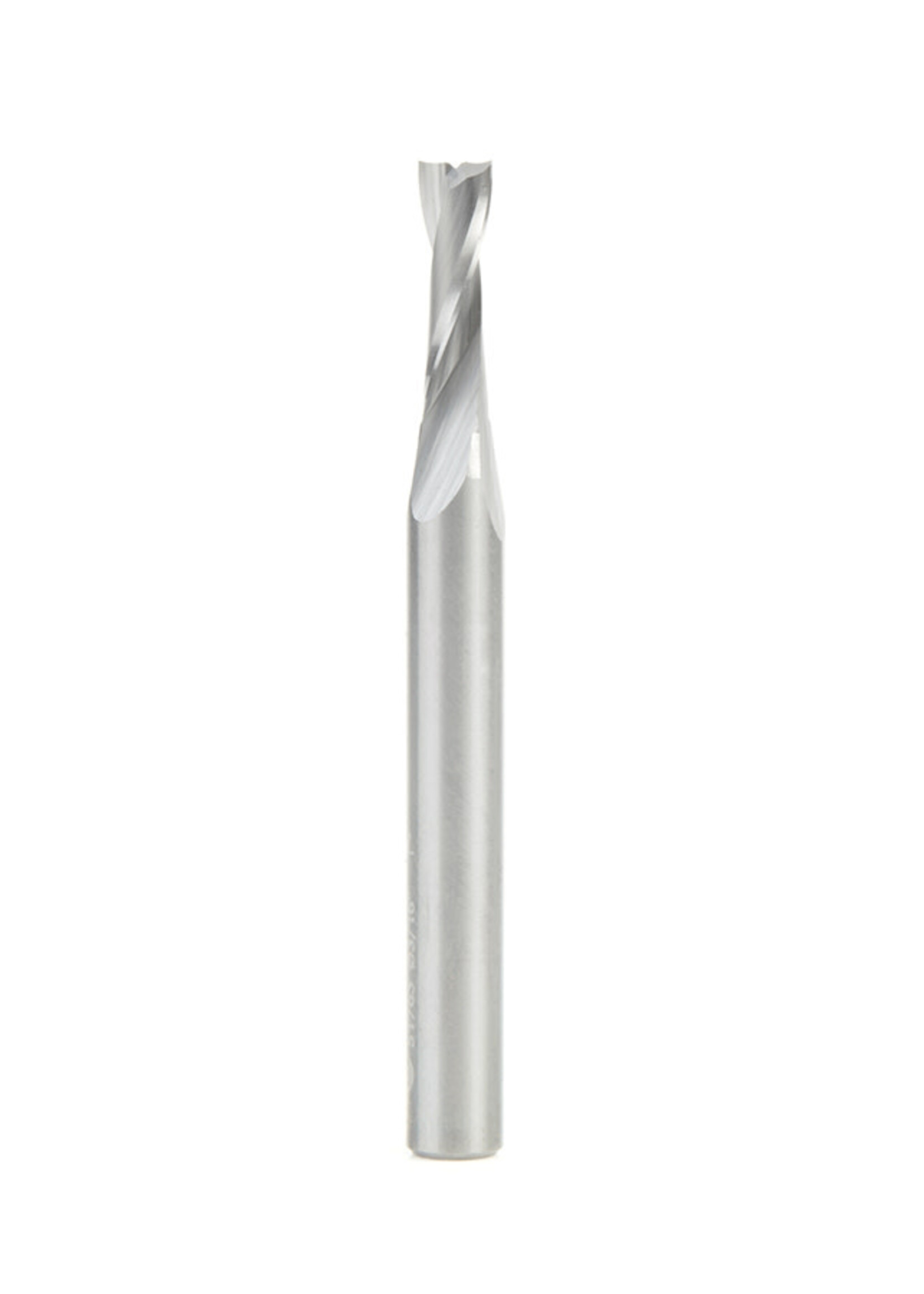 Amana Amana Spiral Double 'O' Flute, Plastic Cutting 3/16 Dia x 5/8 x 1/4 Shank x 2-1/2 Inch Long Up-Cut Router Bit