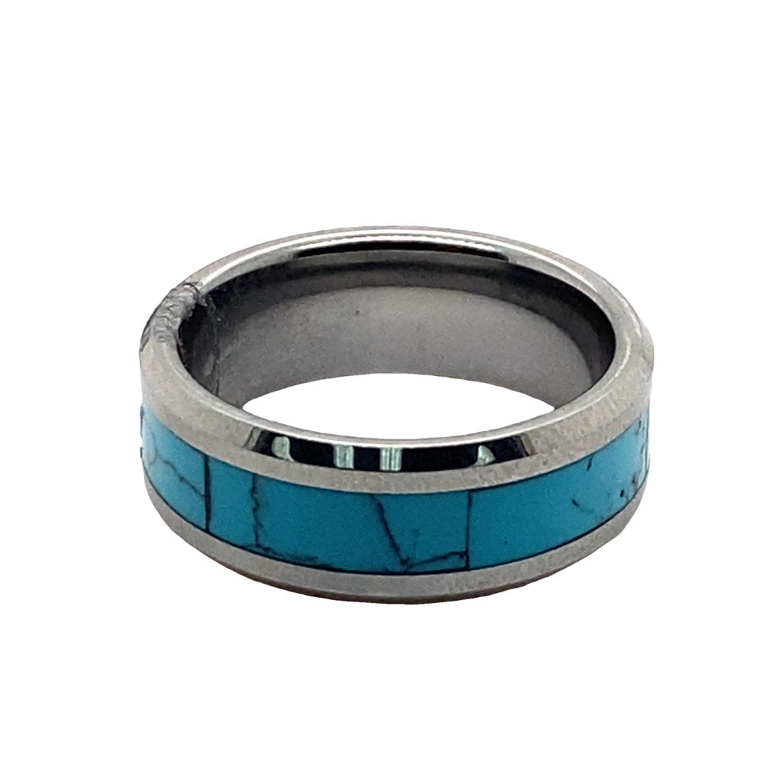 Tungsten Carbide 8mm Turquoise Tungsten Carbide 8mm Turquoise