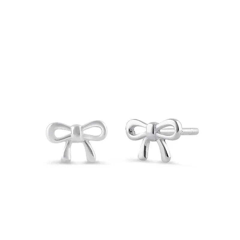 .925 DAINTY BOW STUD EARRINGS .925 DAINTY BOW STUD EARRINGS