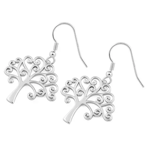 .925 STORYBOOK TREE OF LIFE HOOK EARRINGS .925 STORYBOOK TREE OF LIFE HOOK EARRINGS