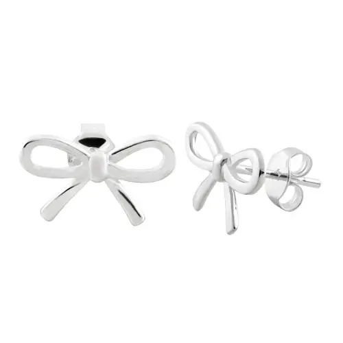 STERLING SILVER BOW EARRINGS STERLING SILVER BOW EARRINGS