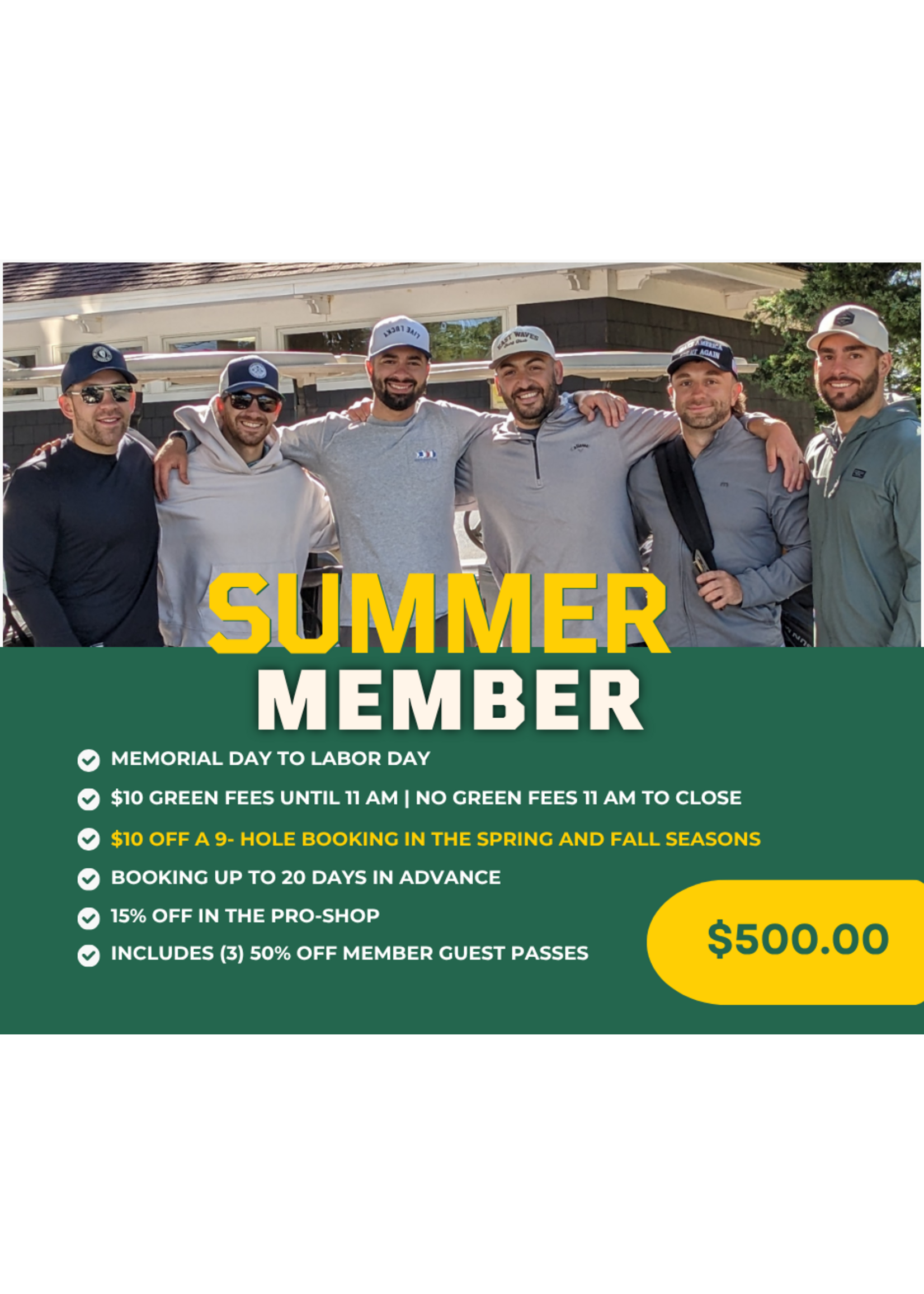 Summer Club Membership
