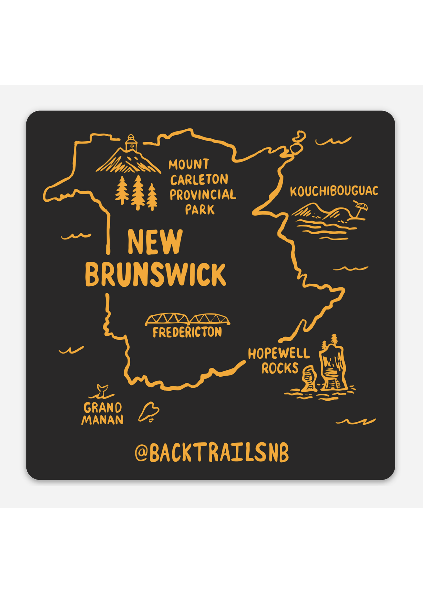 Backtrails By Radical Edge BACKTRAILS MAP STICKER