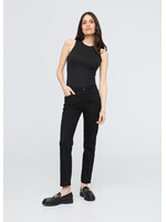 DUER WMS PERF DENIM GIRLFRIEND-BLACK