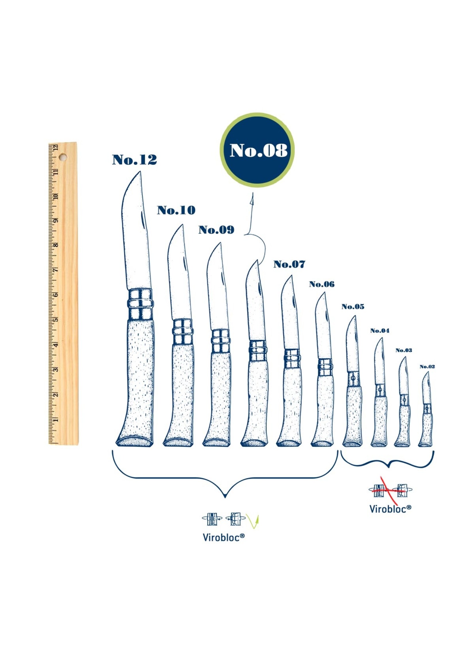 OPINEL OPINEL NO. 8 FOLDING KNIFE & SHEATH
