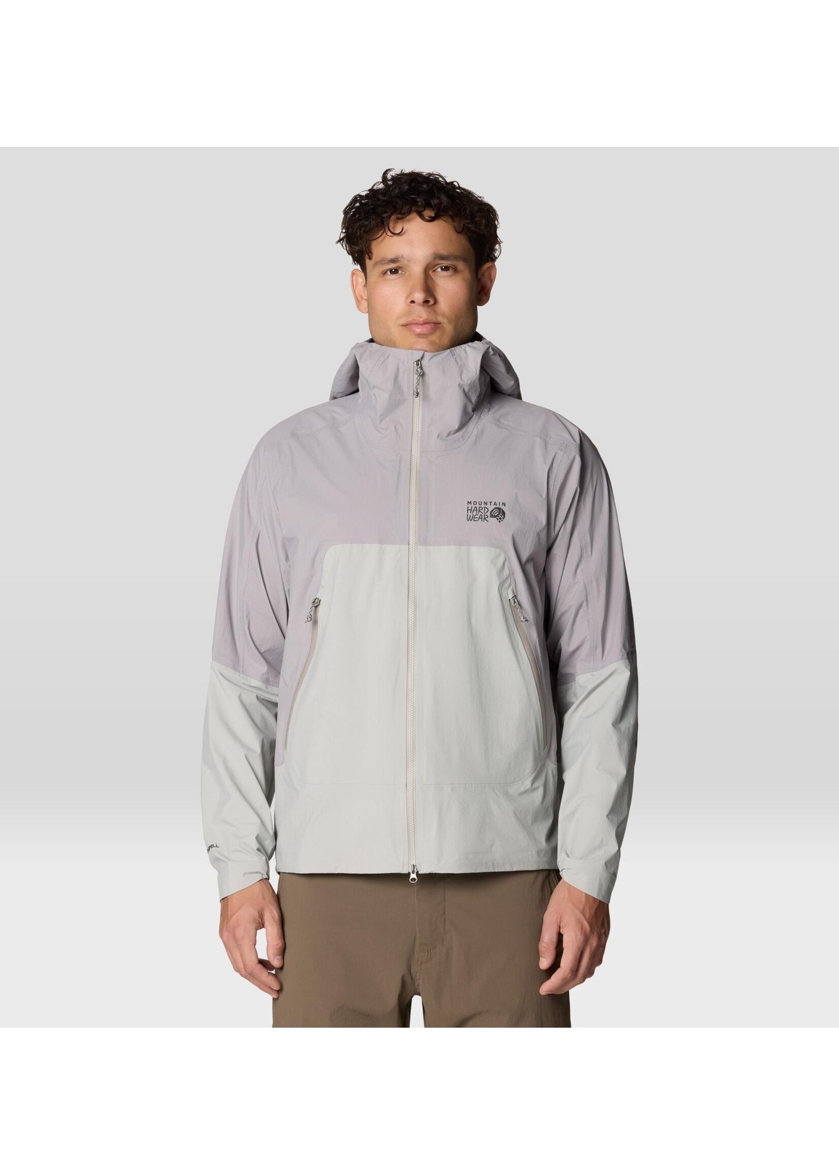 MOUNTAIN HARDWEAR CLOUD CIPHER HOODED RAIN JKT-