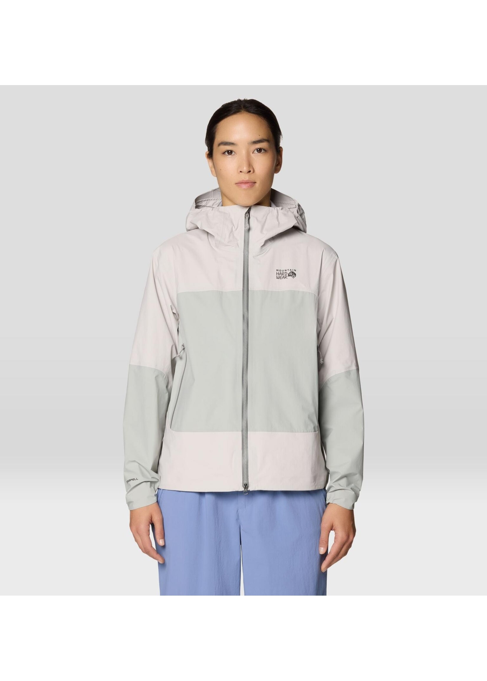 MOUNTAIN HARDWEAR WMS CLOUD CIPHER HOODED RAIN JKT-