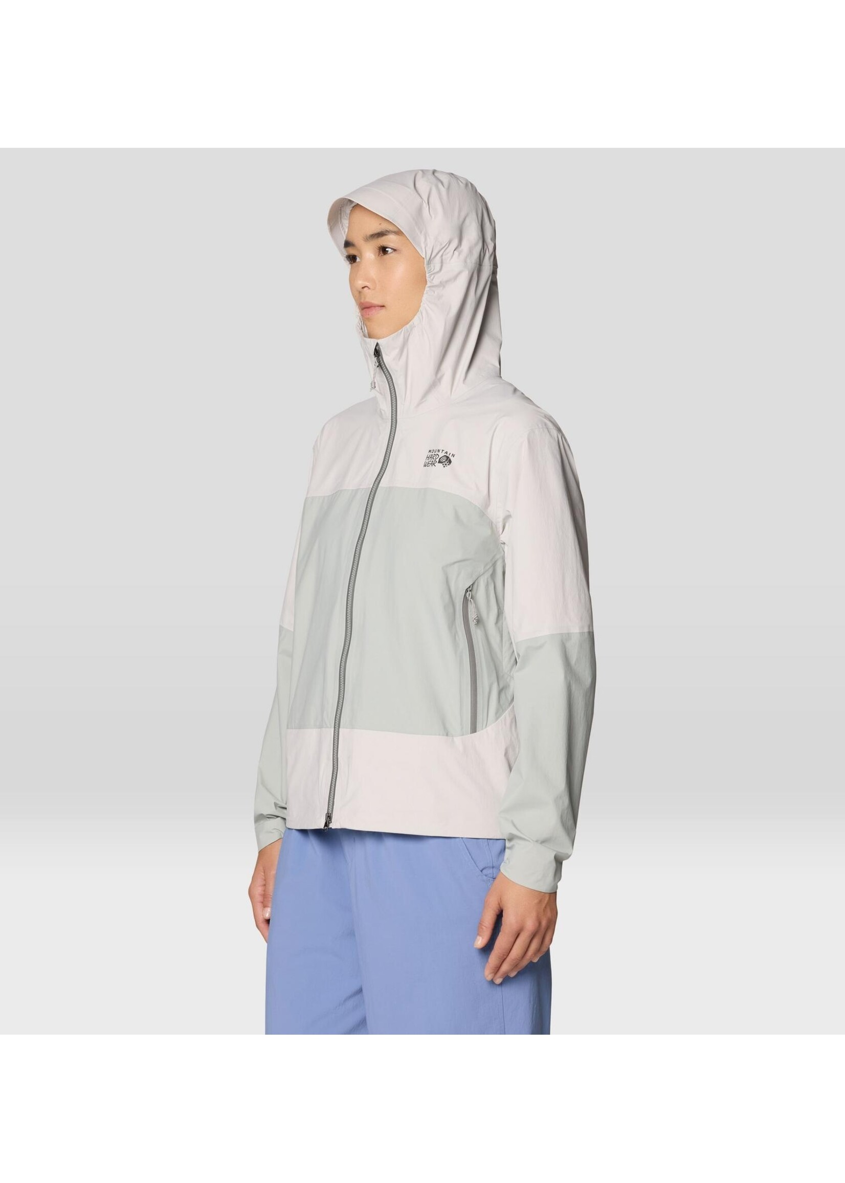 MOUNTAIN HARDWEAR WMS CLOUD CIPHER HOODED RAIN JKT-