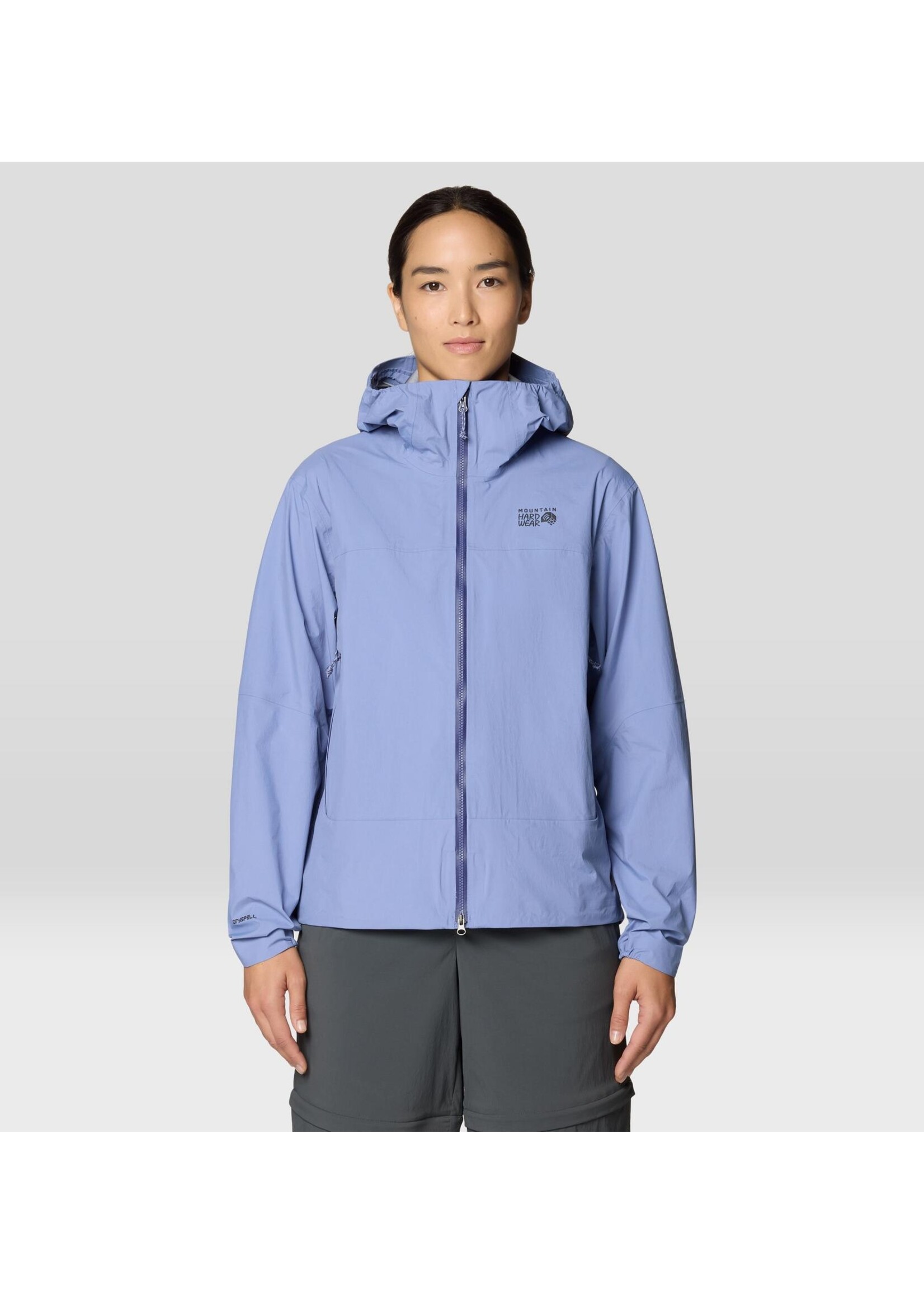 MOUNTAIN HARDWEAR WMS CLOUD CIPHER HOODED RAIN JKT-