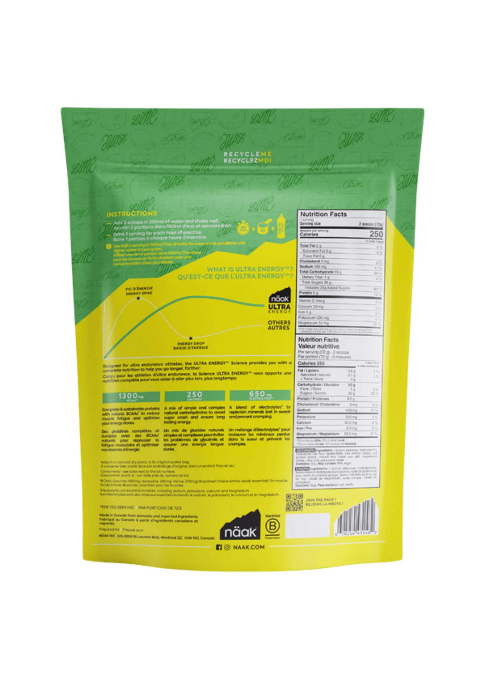 NAAK NAAK ENERGY DRINK MIX 720G