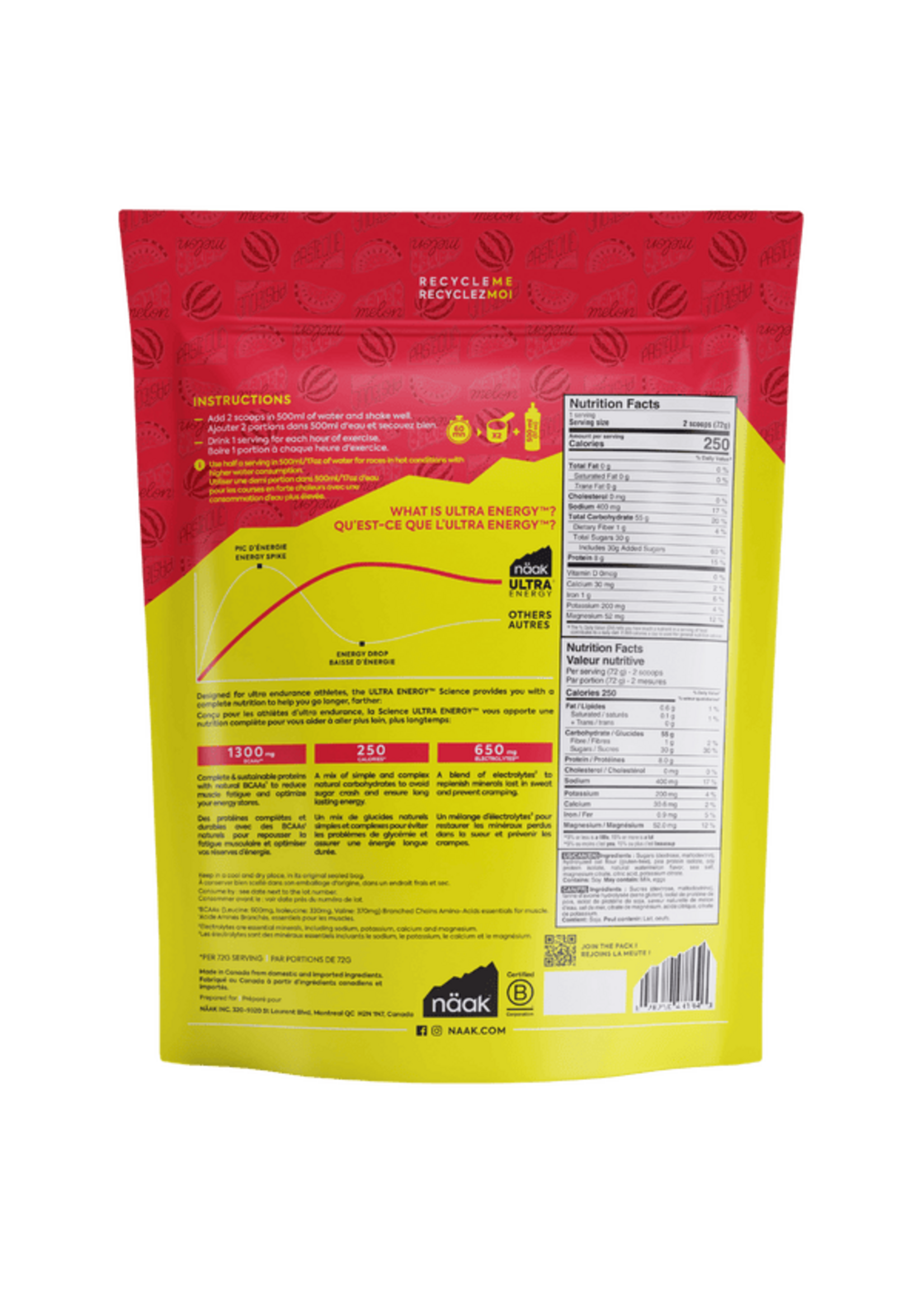 NAAK NAAK ENERGY DRINK MIX 720G