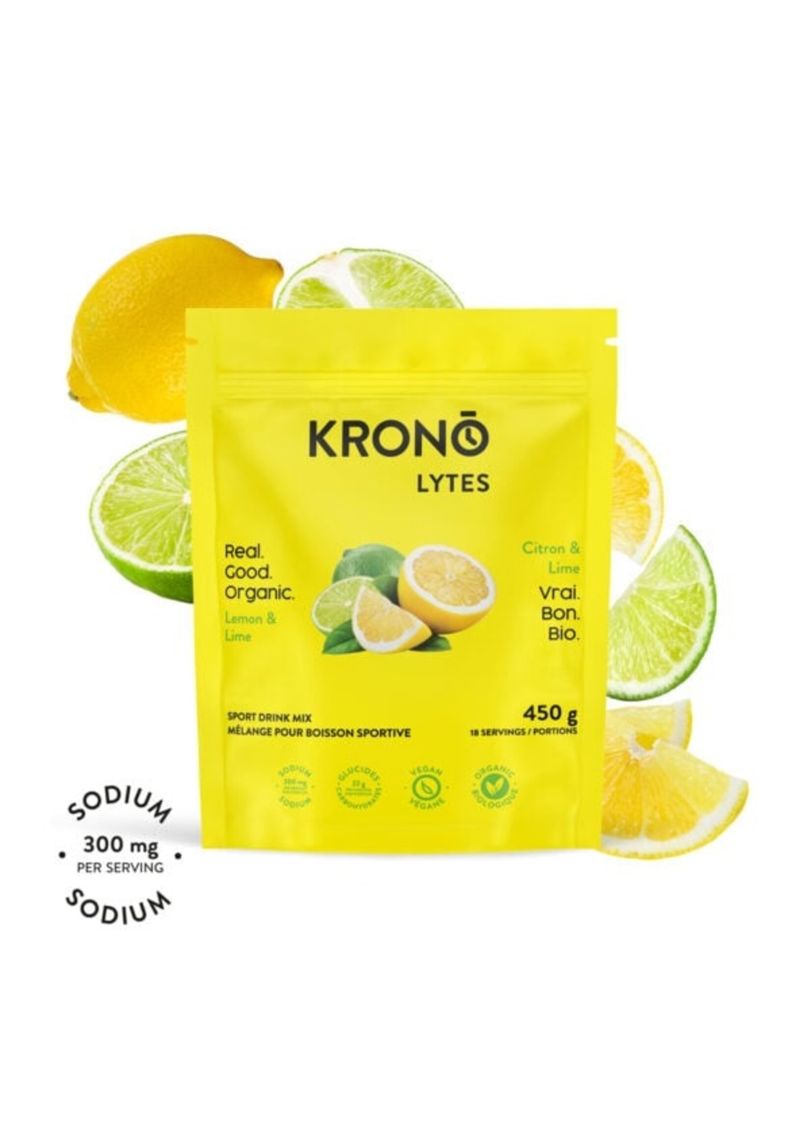 KRONO KRONO ELECTROLYTES 450G LIME & LEMON