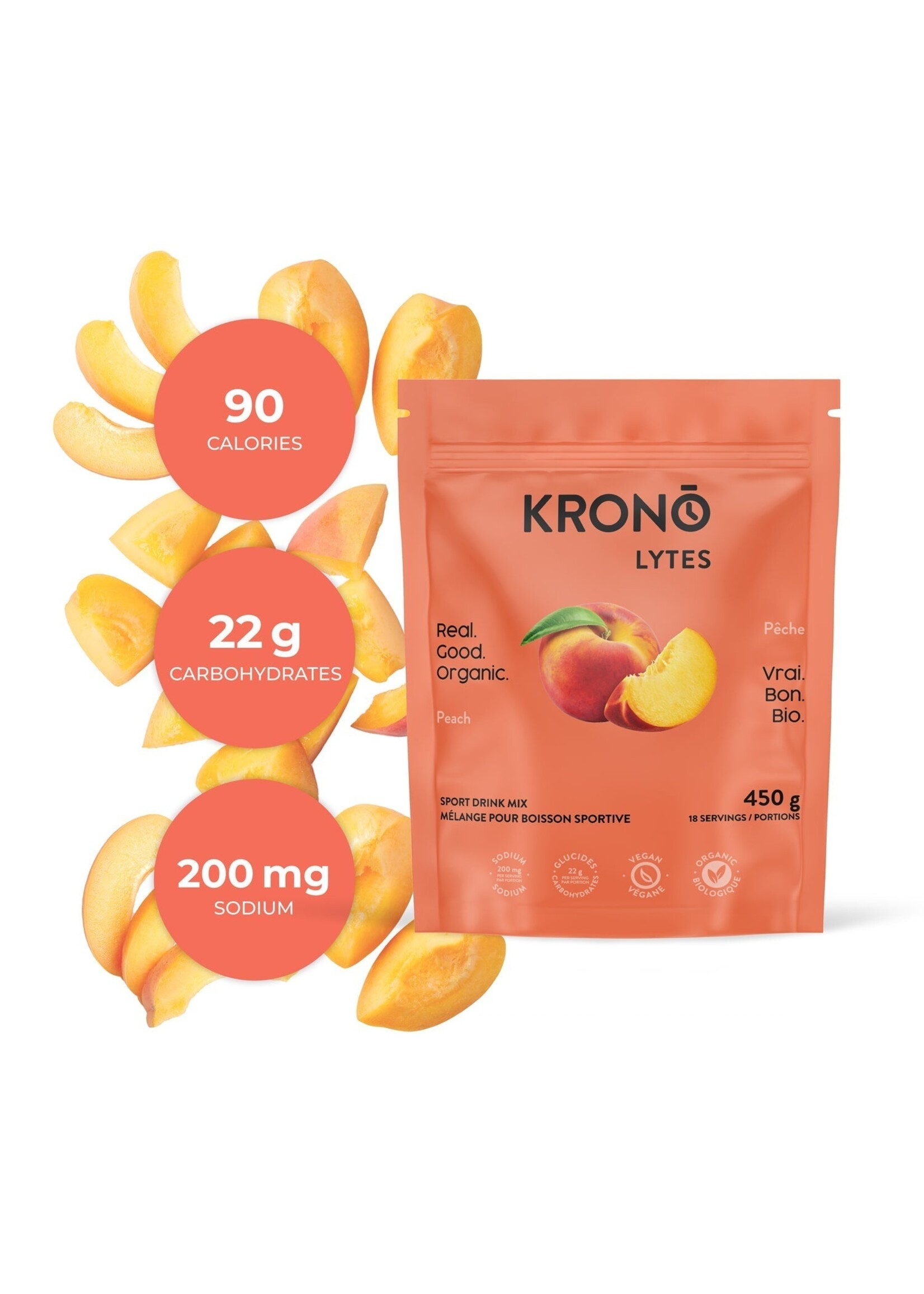 KRONO KRONO ELECTROLYTES 450G PEACH