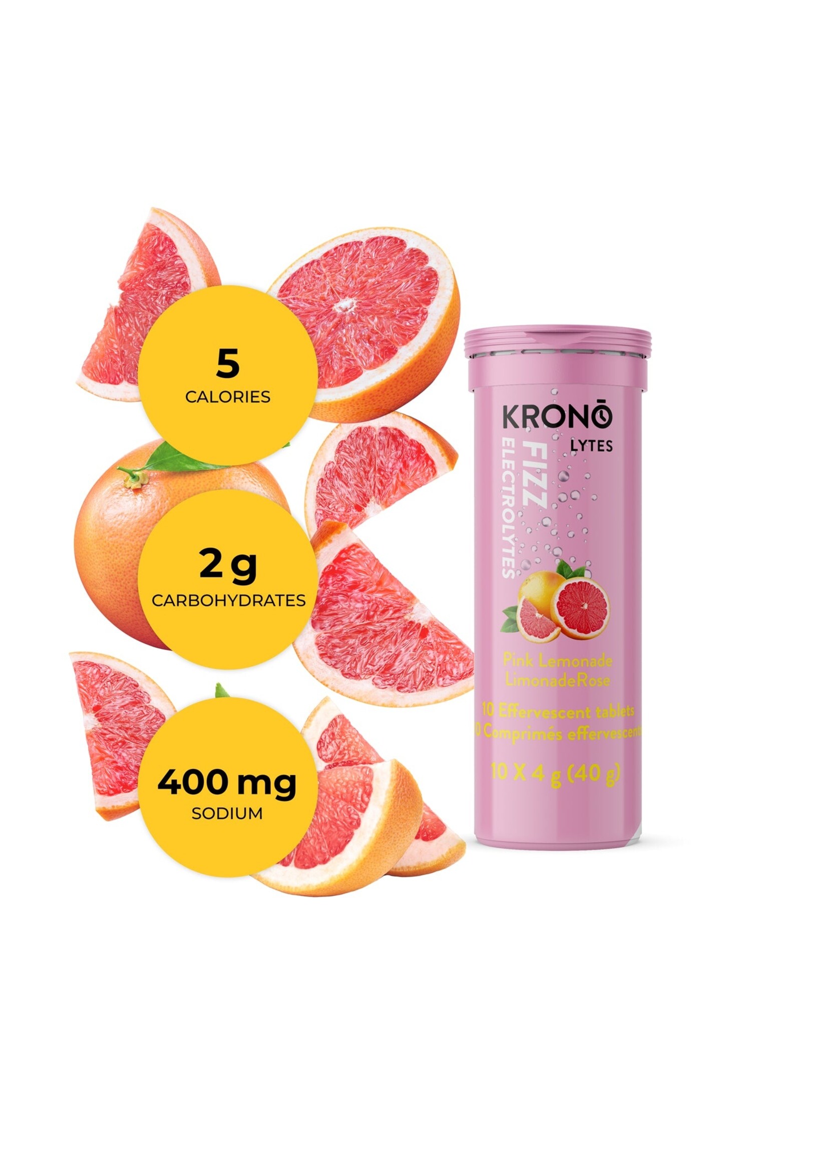KRONO KRONO EFFERVESCENT TABLETS PINK LEMONADE