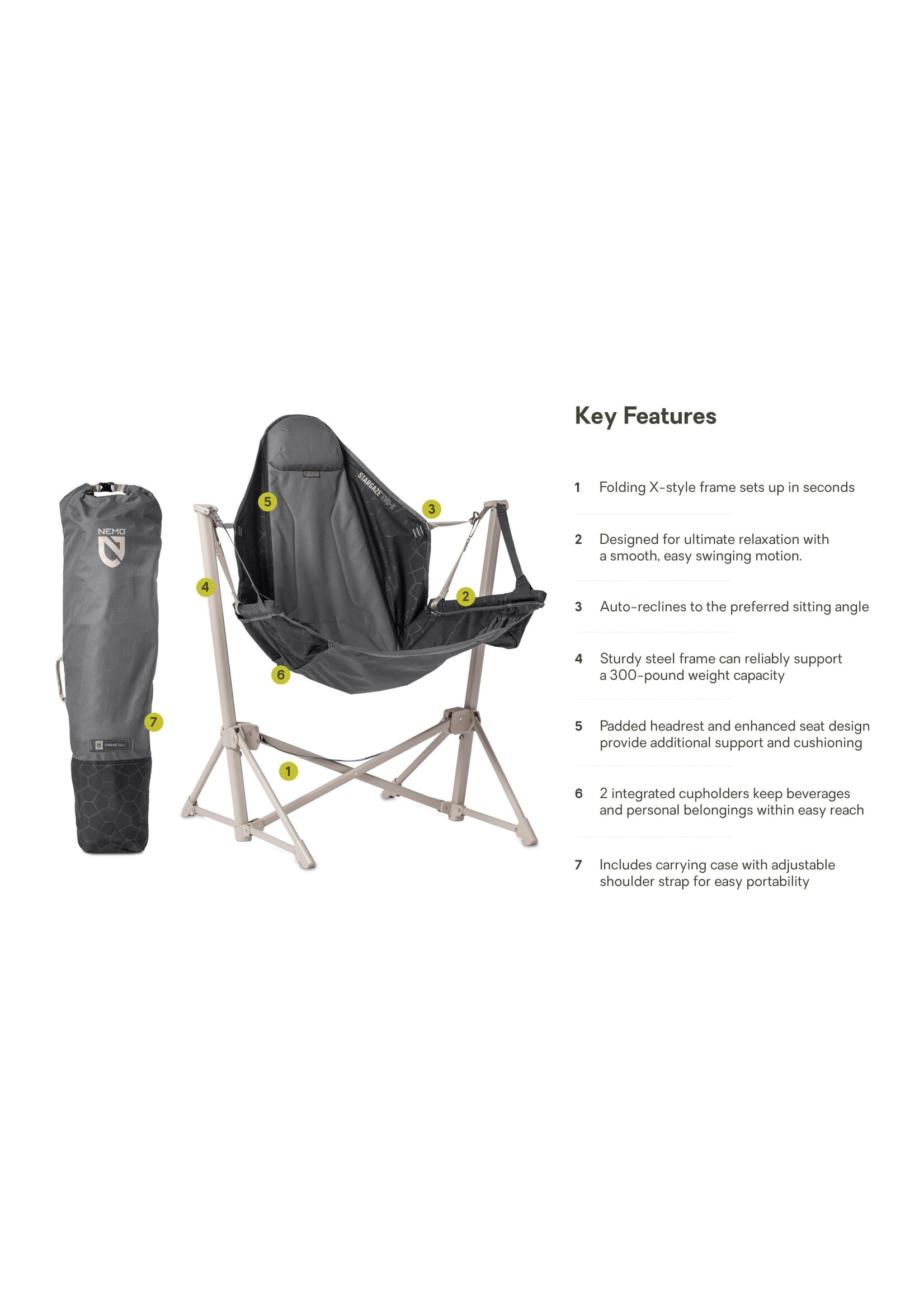 NEMO EQUIPMENT STARGAZE EVO-X  CAMP CHAIR