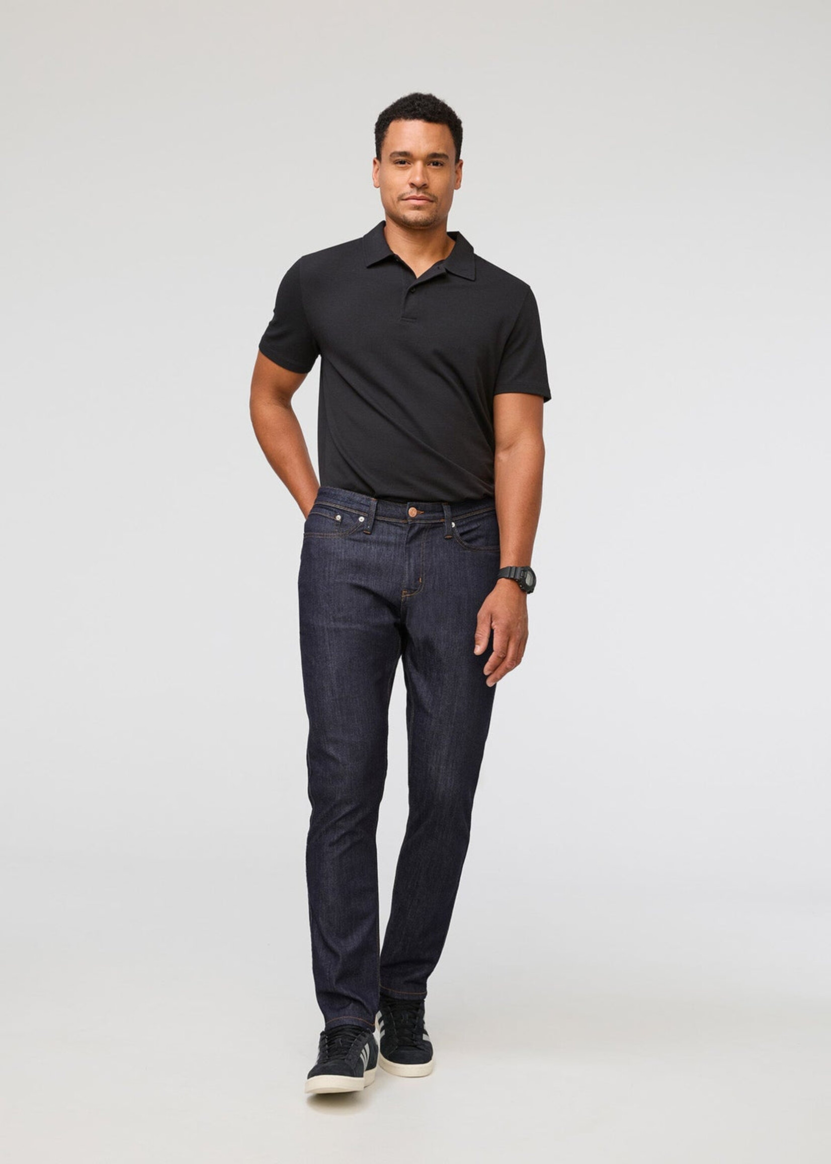 DUER PERFORMANCE DENIM RELAX TAPER HERITAGE RINSE-
