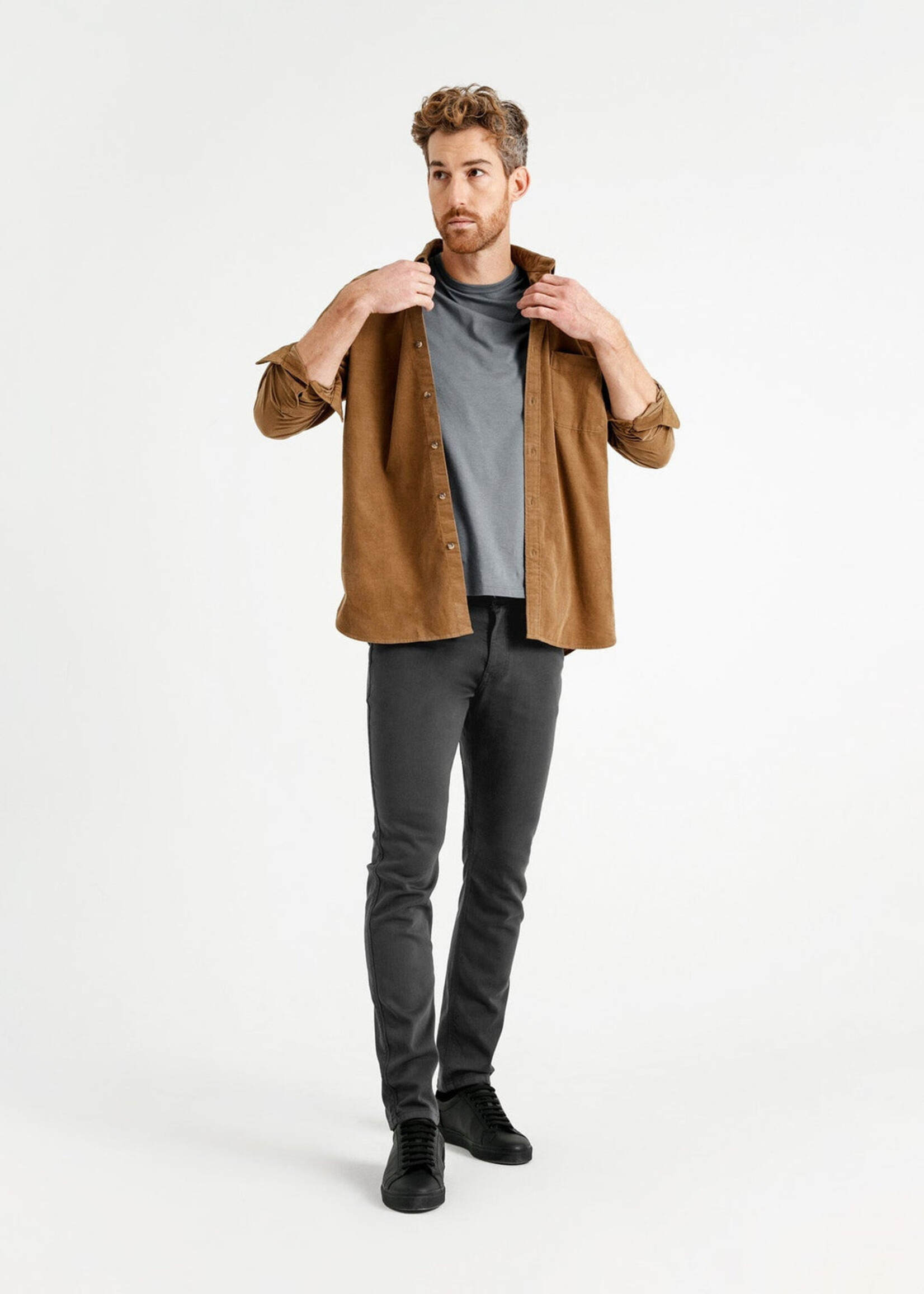 DUER NO SWEAT SLIM TAPER SLATE-