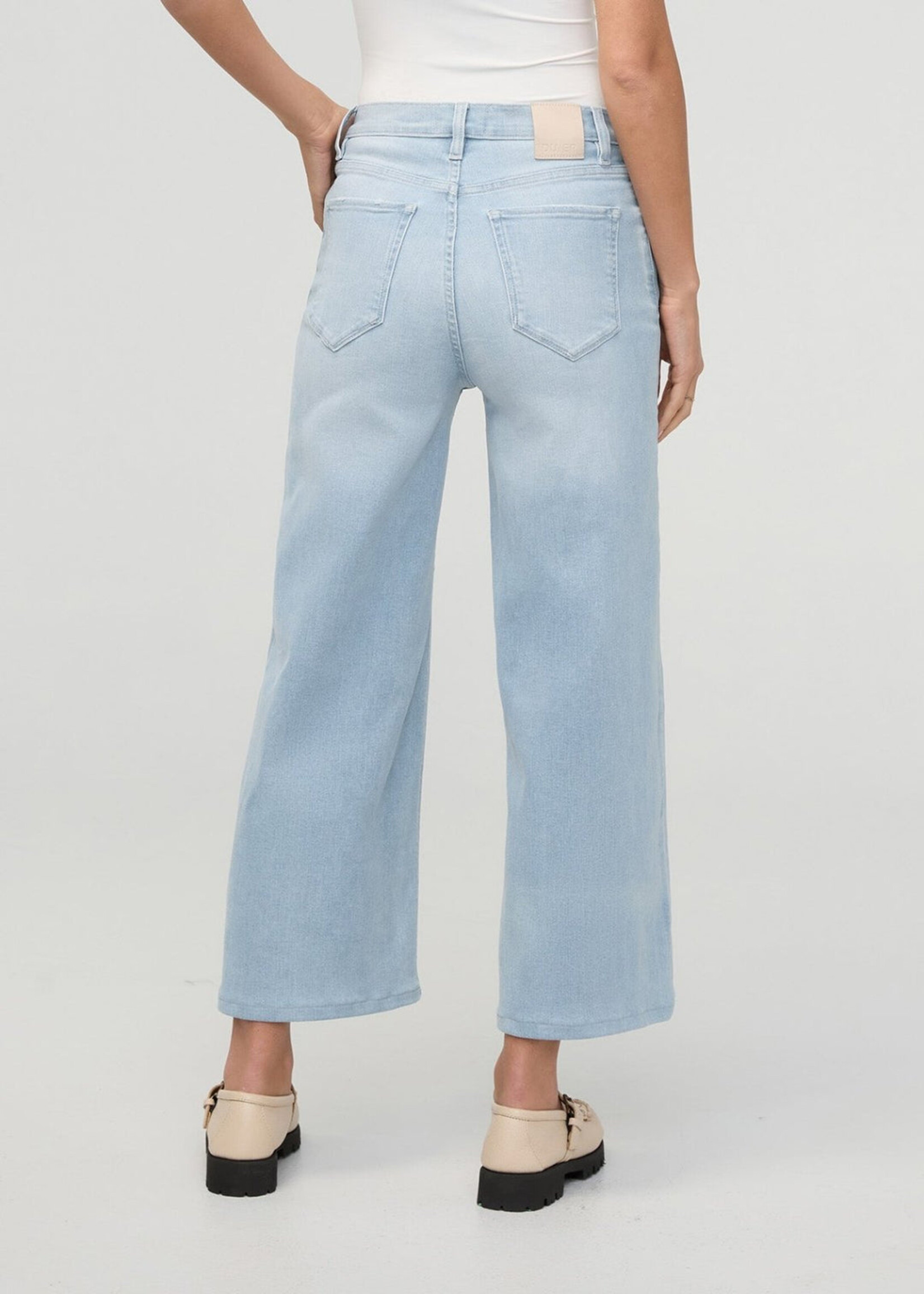 DUER WMS PERF DENIM + HR WIDE CROP-ZEPHYR