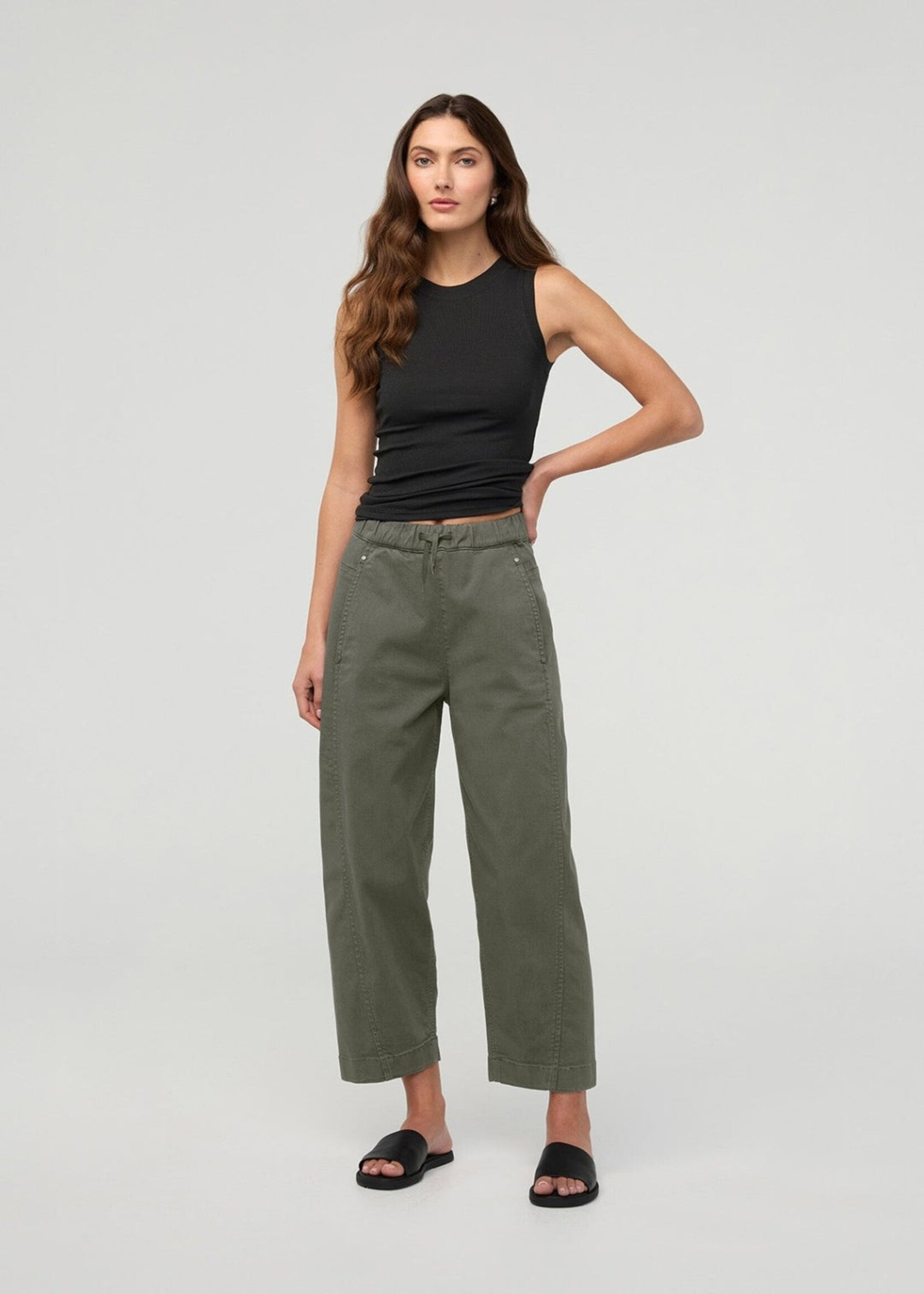 DUER WMS FLEX TWILL BARREL PULL ON PANT-
