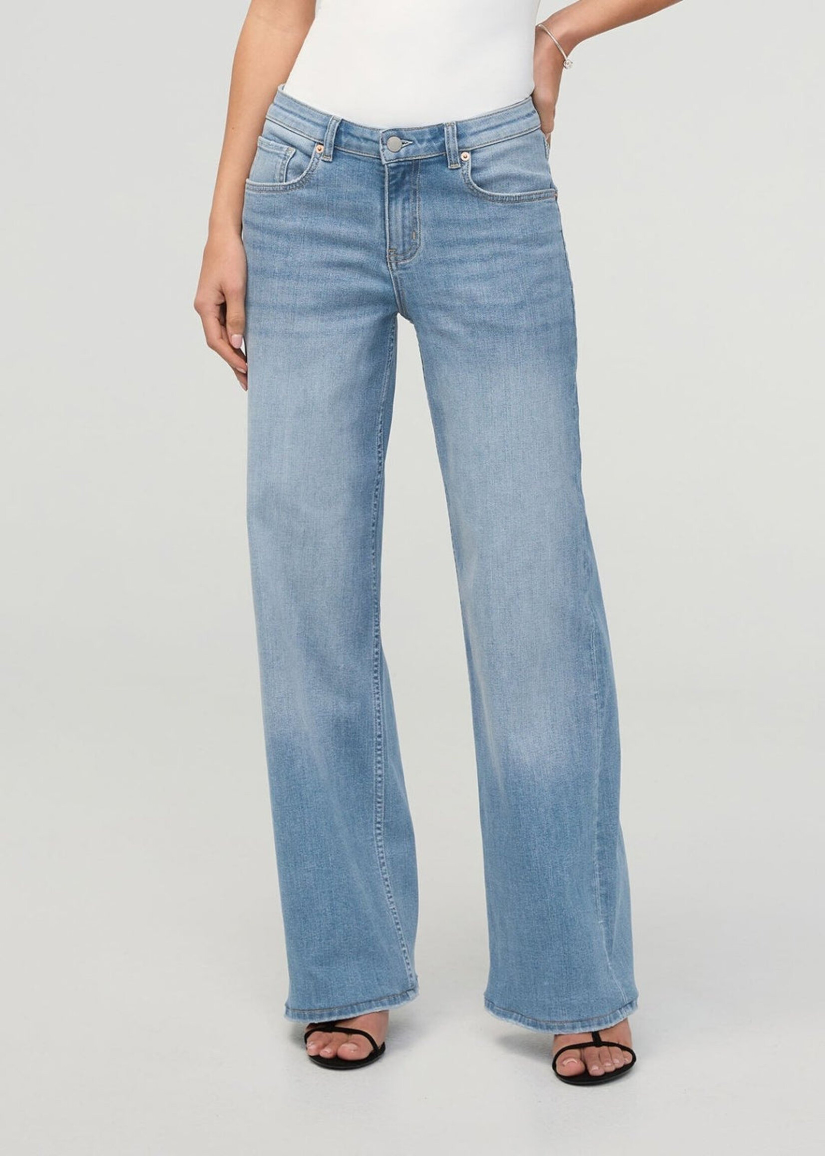 DUER WMS PERFORMANCE DENIM + MID RISE LOOSE STRAIGHT CURRENT-