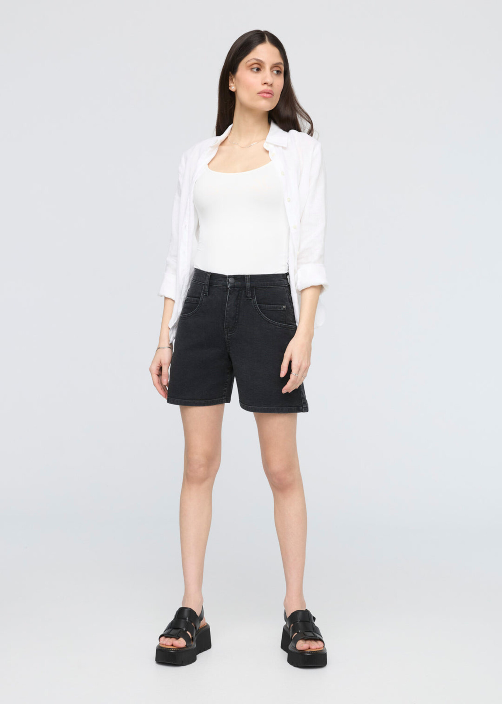 DUER WMS STRETCH CANVAS HIGH RISE RELAXED SHORT-