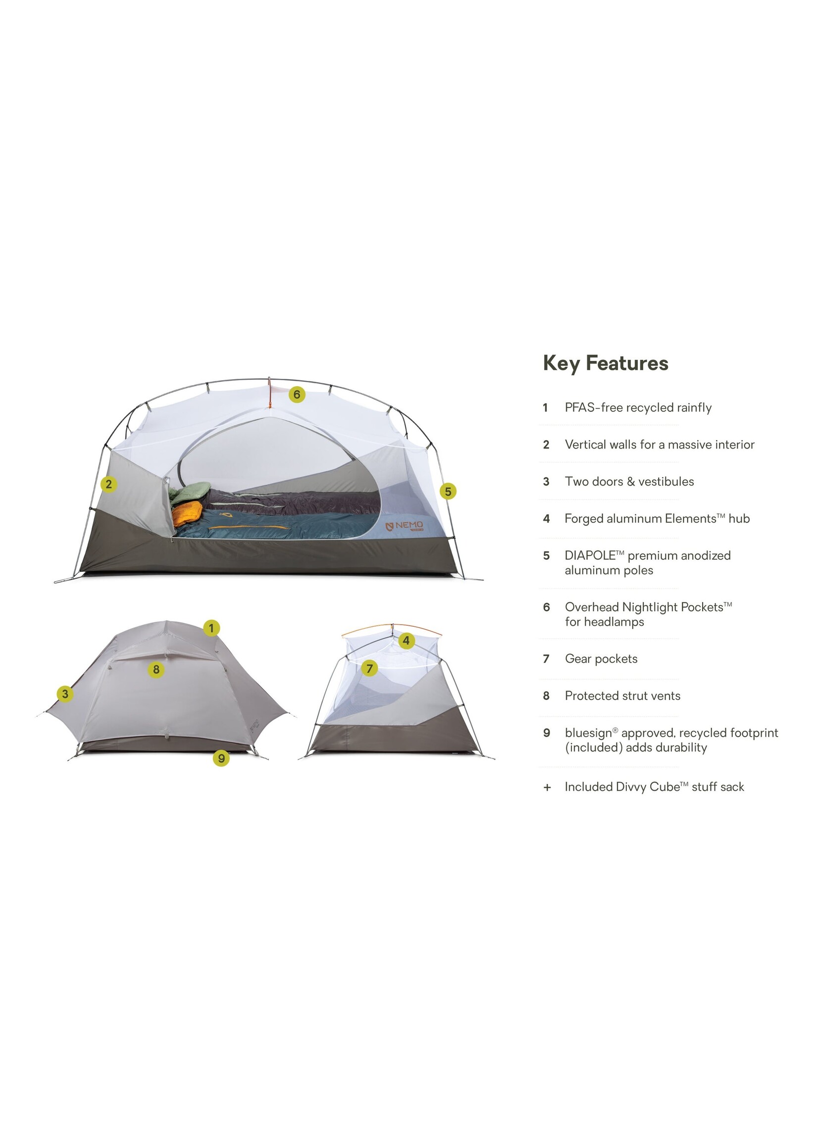 NEMO EQUIPMENT AURORA 2P & FOOTPRINT