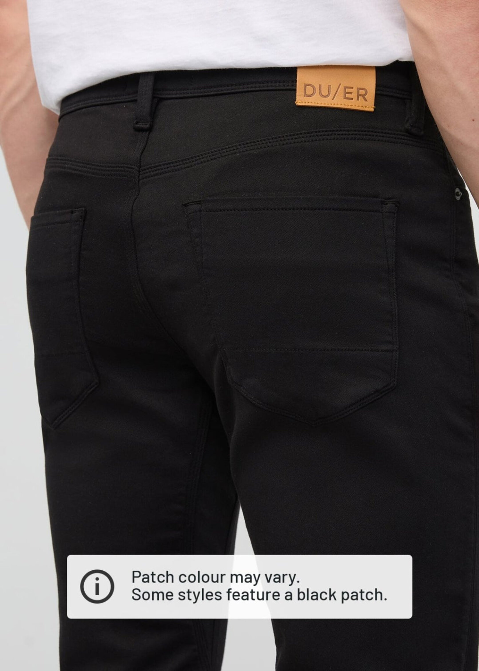 DUER NO SWEAT SLIM STRAIGHT BLACK-