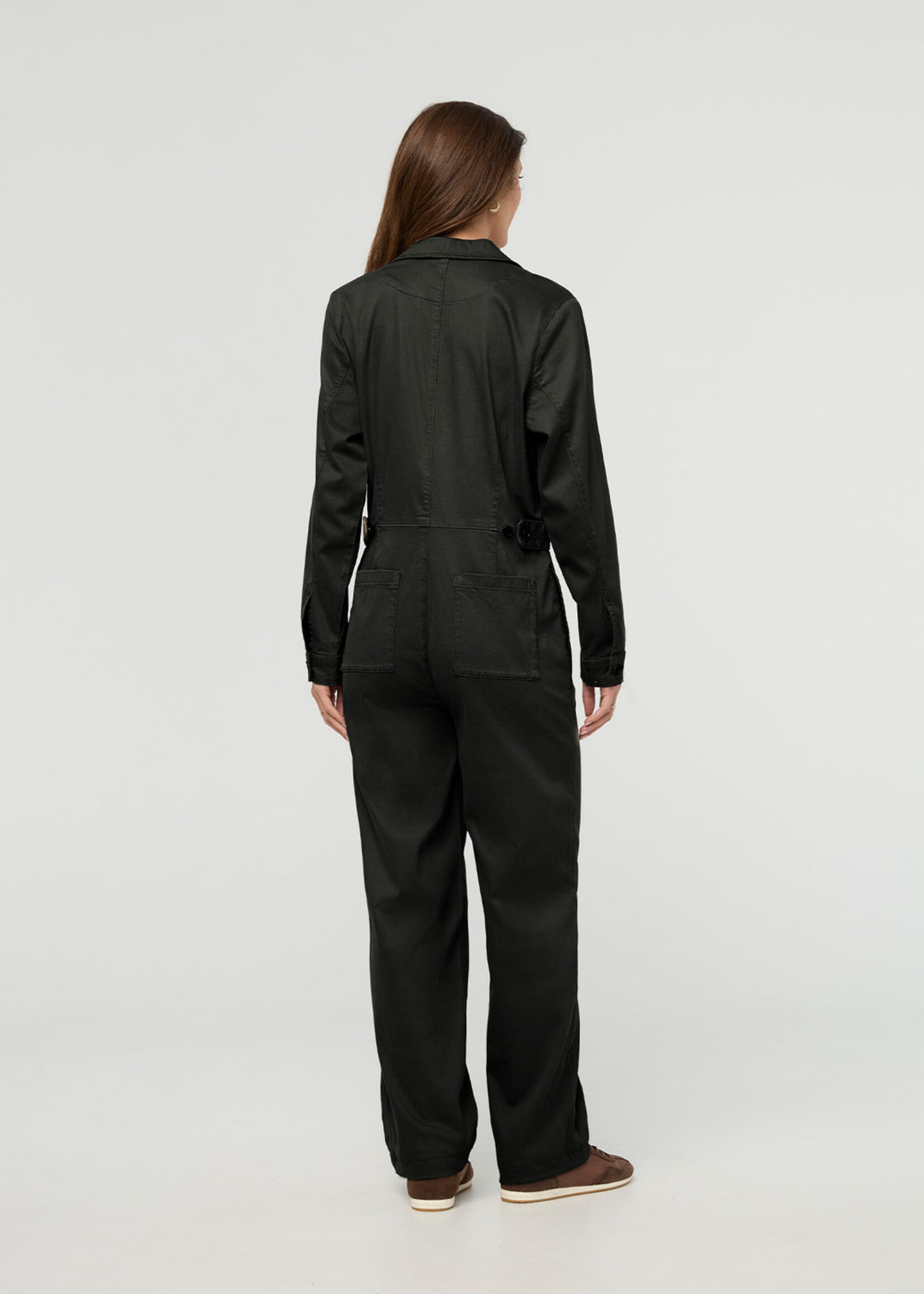 DUER WMS NAKED TWILL L/S JUMPSUIT- EVERGREEN