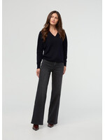 DUER WMS PERF DENIM+ HIGH RISE WIDE LEG- FADED BLK