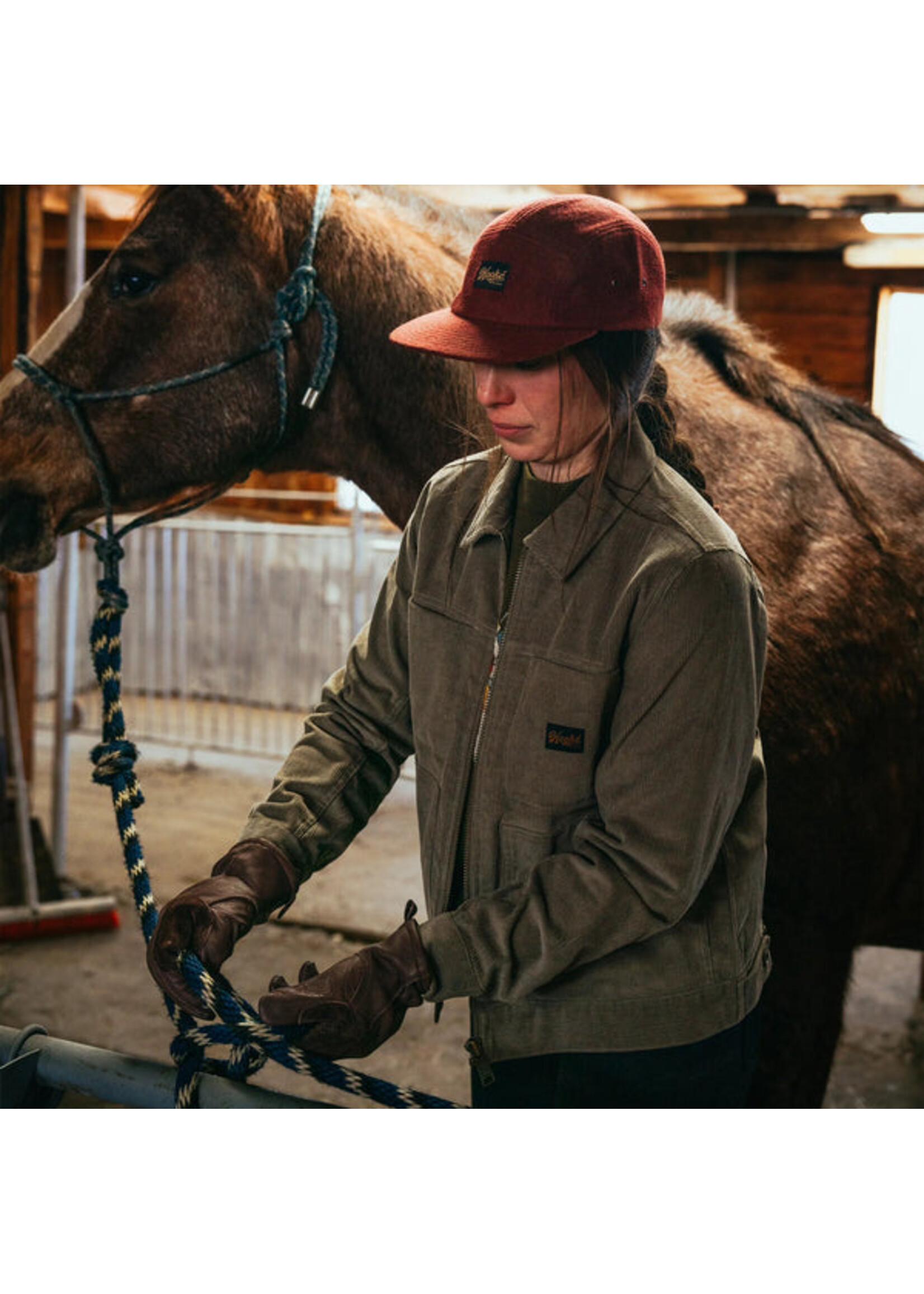 HOOKÉ WOMENS CORD TRUCKER WORK JACKET