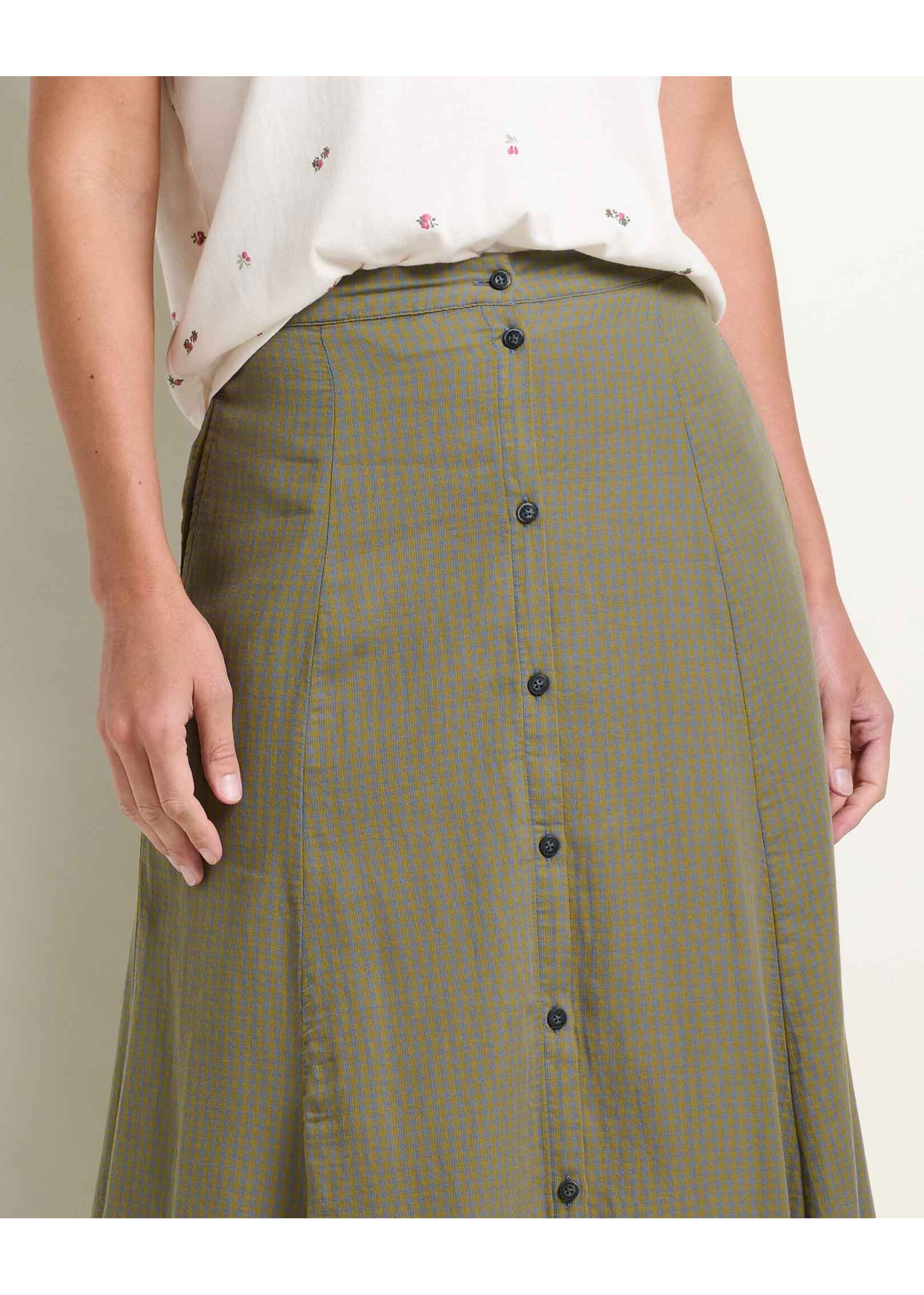 TOAD & CO MANZANA PANELED MIDI SKIRT