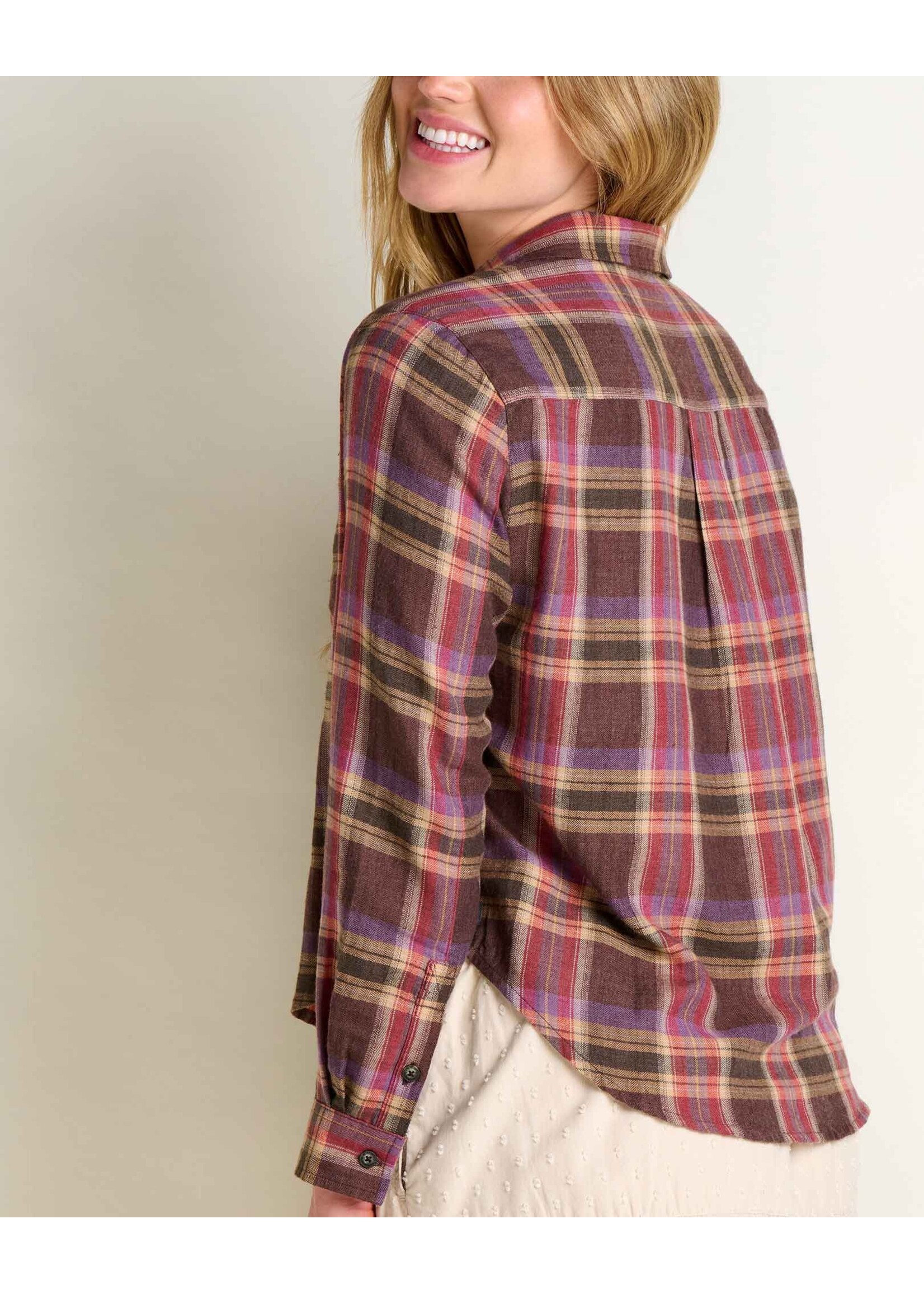 TOAD & CO WMS RE FORM FLANNEL BOXY L/S SHIRT-