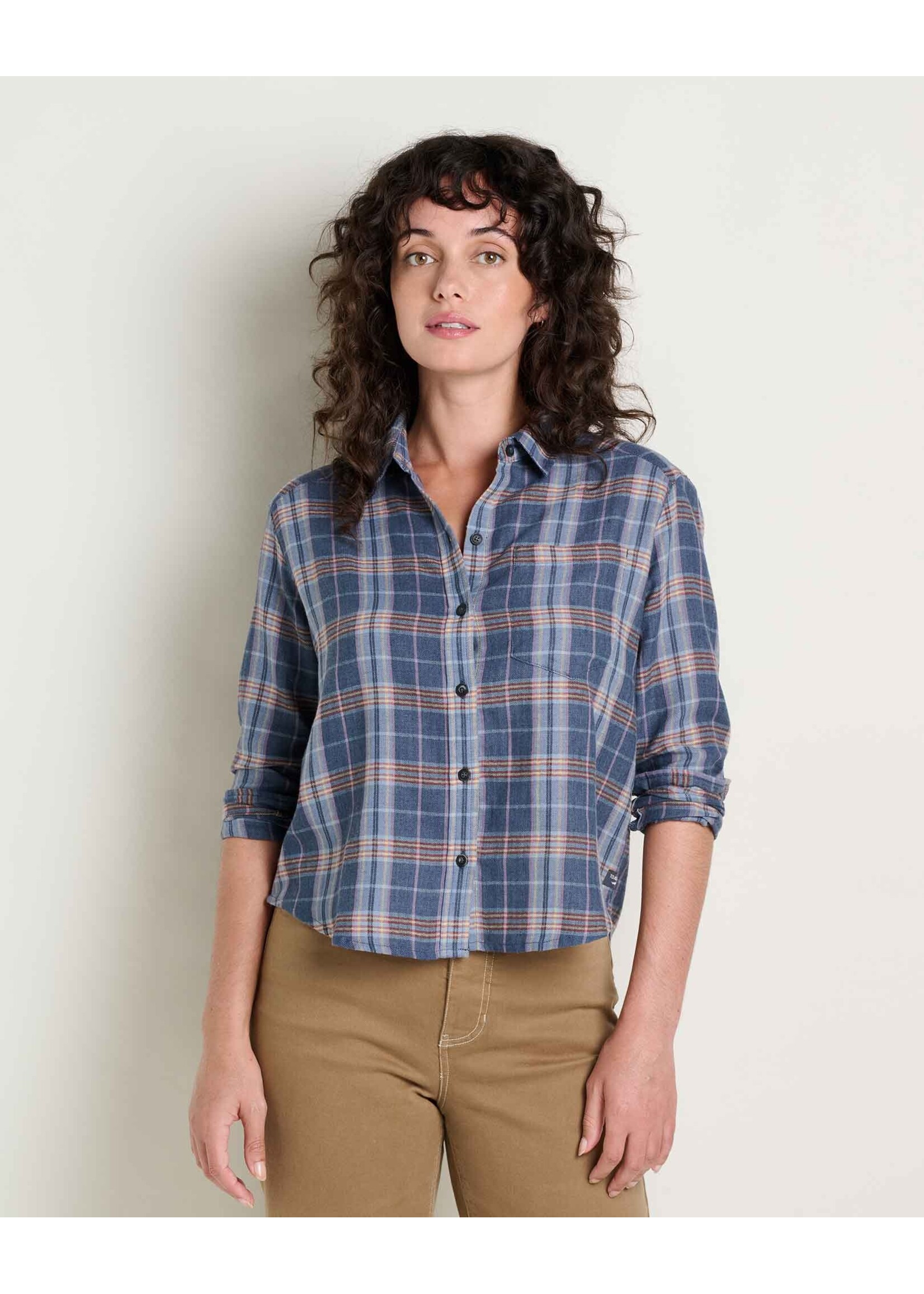 TOAD & CO WMS RE FORM FLANNEL BOXY L/S SHIRT-