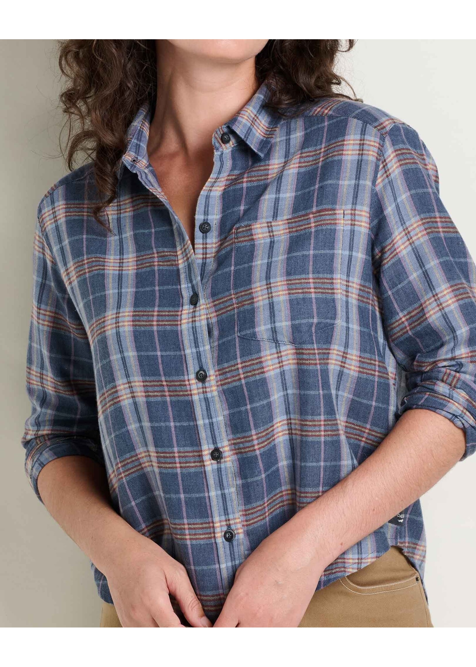 TOAD & CO WMS RE FORM FLANNEL BOXY L/S SHIRT-